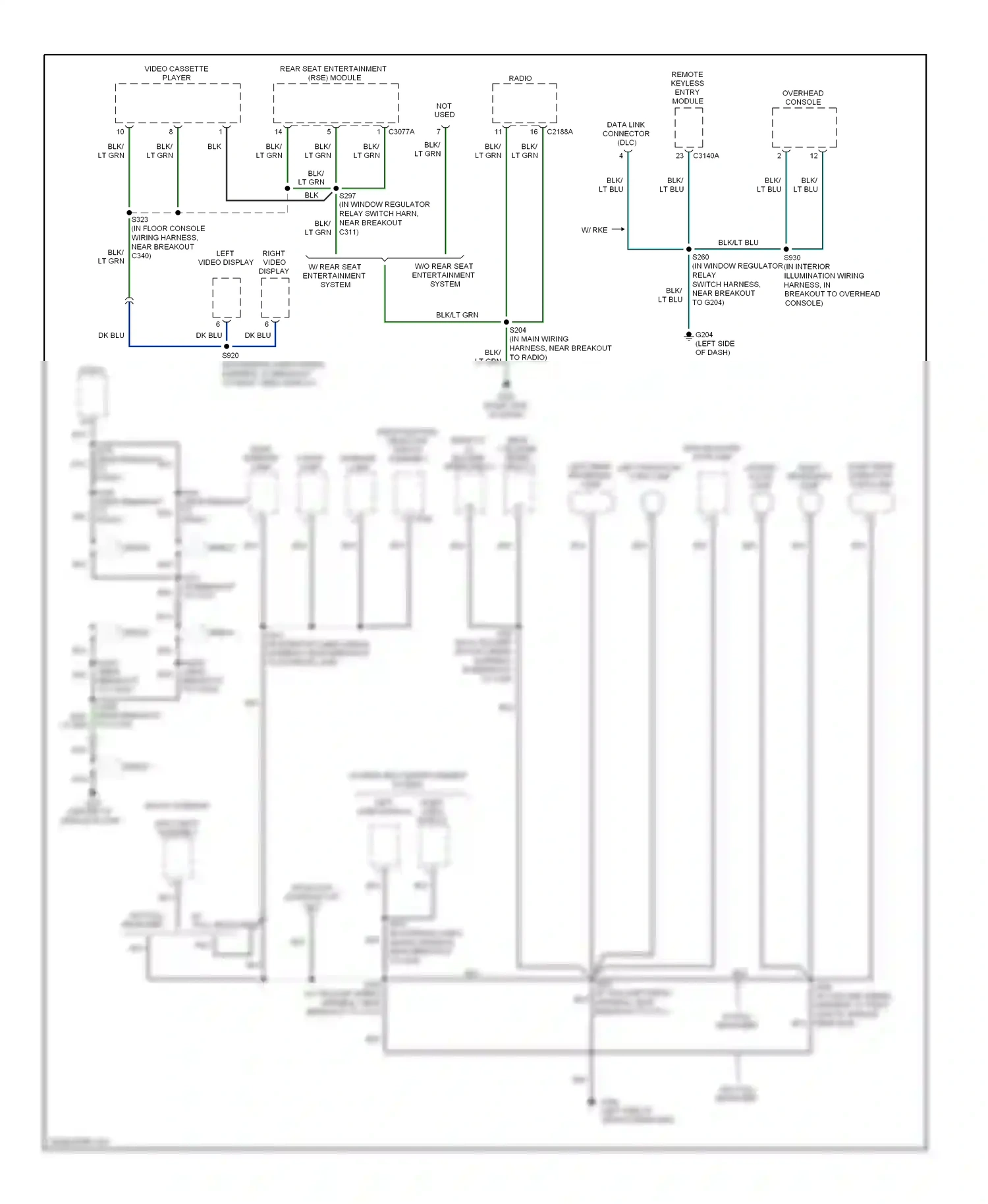 Ford Econoline E150  (1997-2012) remote keyless entry module wiring diagram  (4 of 5)