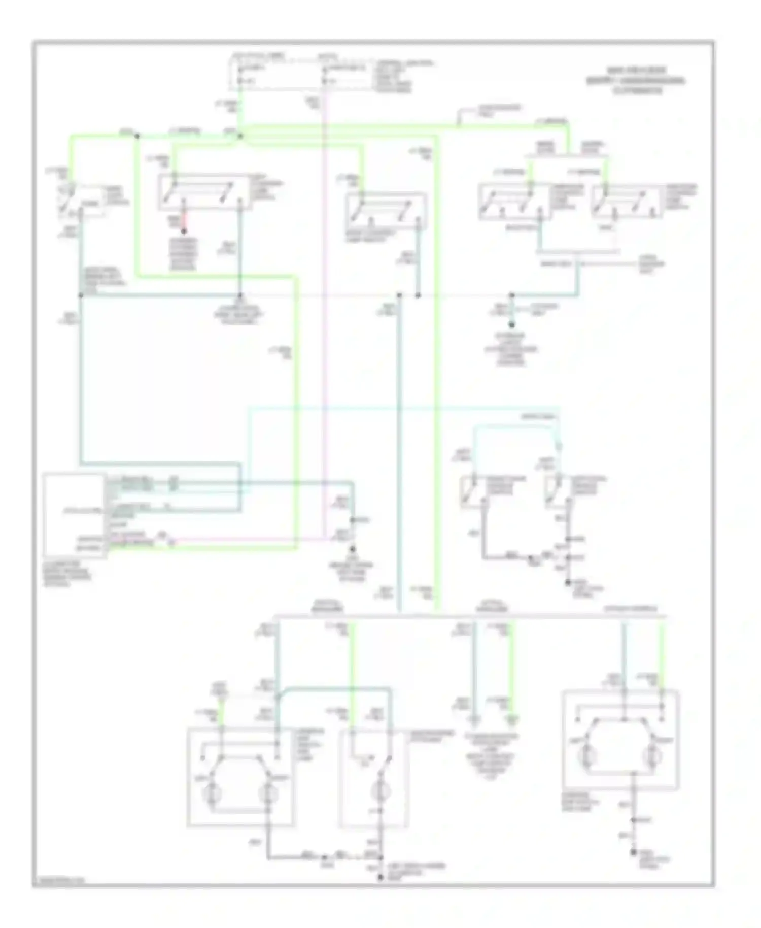 Wiring diagram right door handle switch for Ford Econoline E150  (1997-2012) (1 of 2)