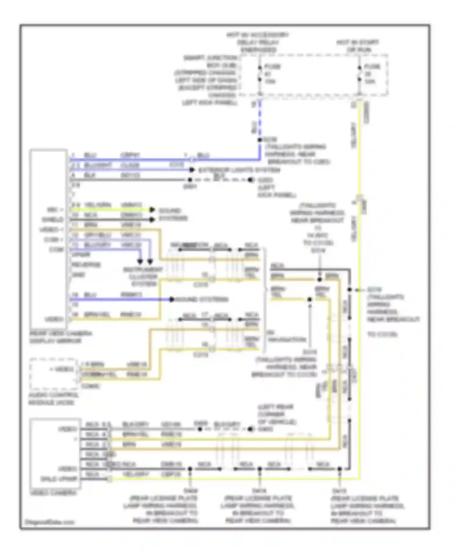 Econoline E250 Ford  (1997-2012): Rear camera circuit