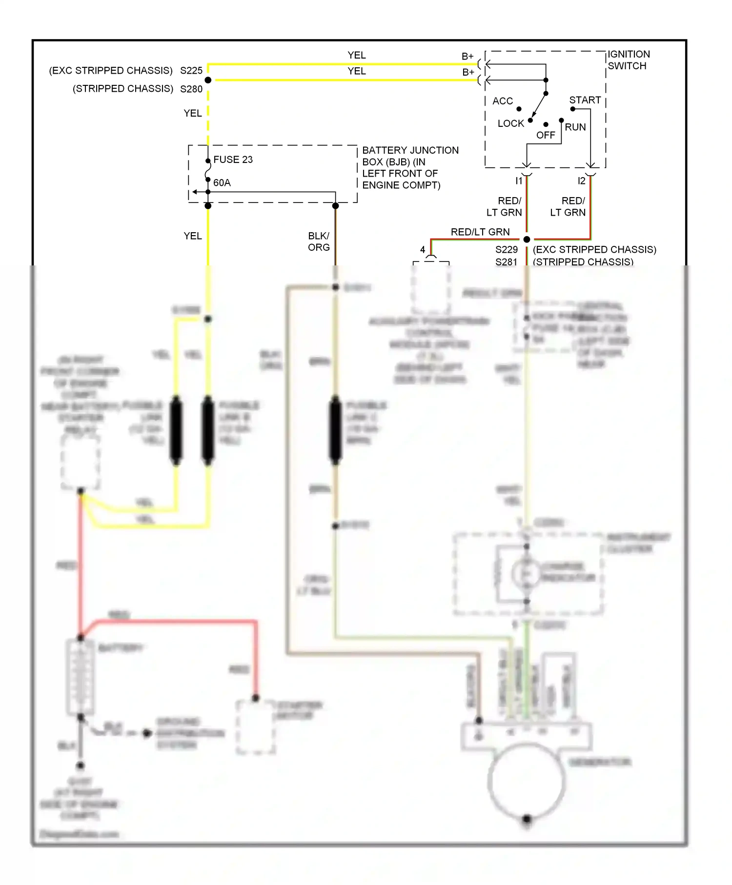 Ford Econoline E250  (1997-2012) blk/org wiring diagram  (16 of 20)