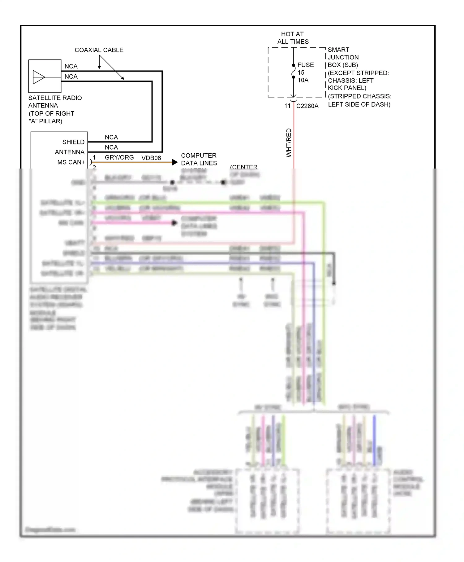 Ford Econoline E250  (1997-2012) blu wiring diagram  (87 of 88)