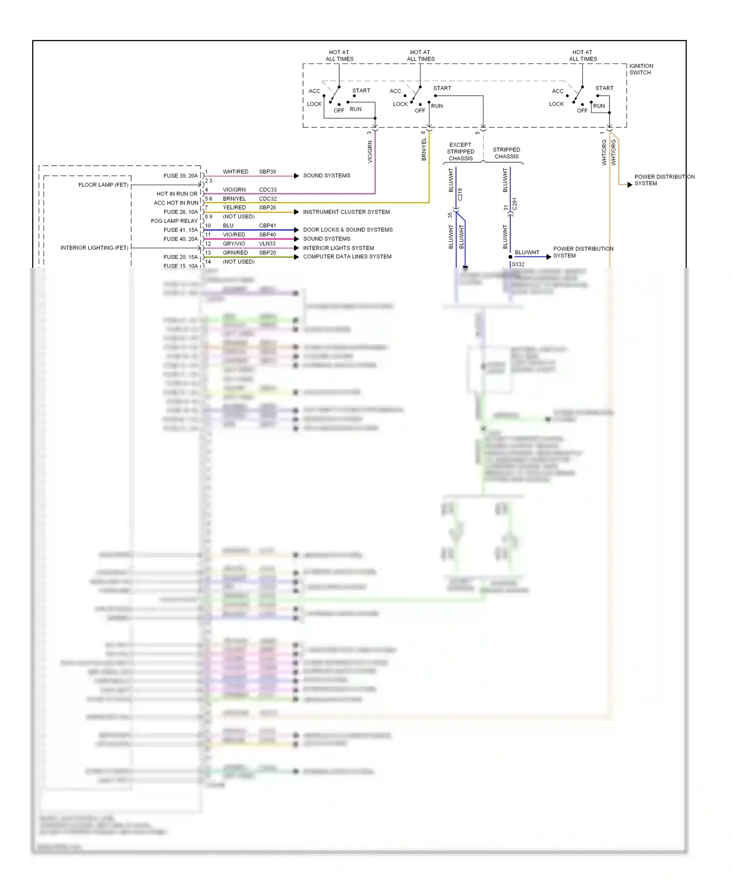 Ford Econoline E250  (1997-2012) blu/brn wiring diagram  (27 of 33)