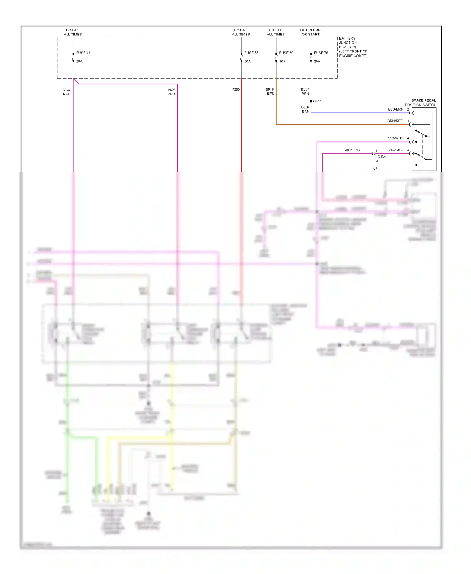 Ford Econoline E250  (1997-2012) blu/brn wiring diagram  (28 of 33)