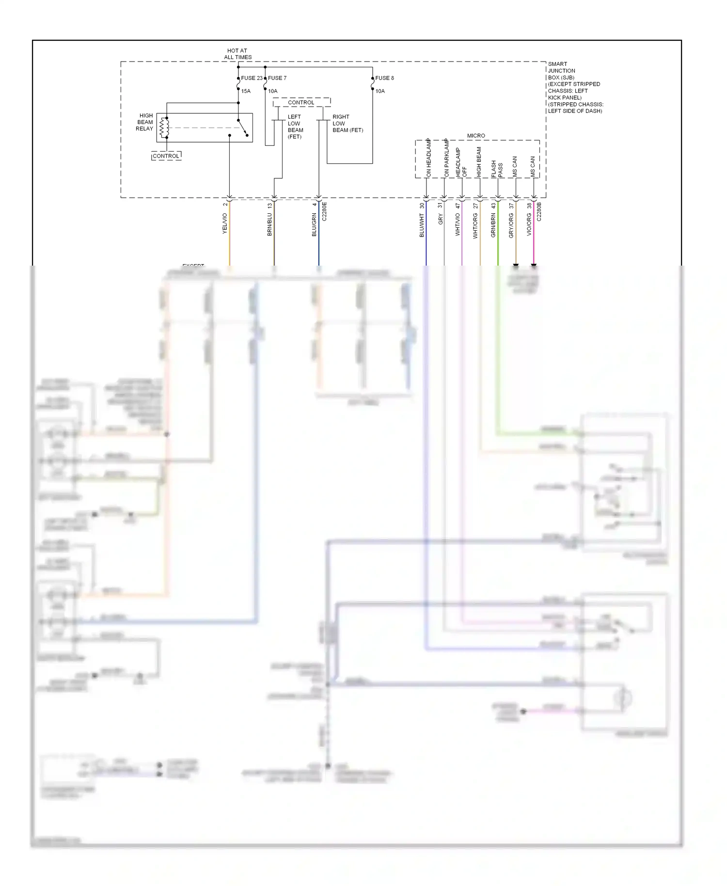 Ford Econoline E250  (1997-2012) blu/grn wiring diagram  (4 of 32)