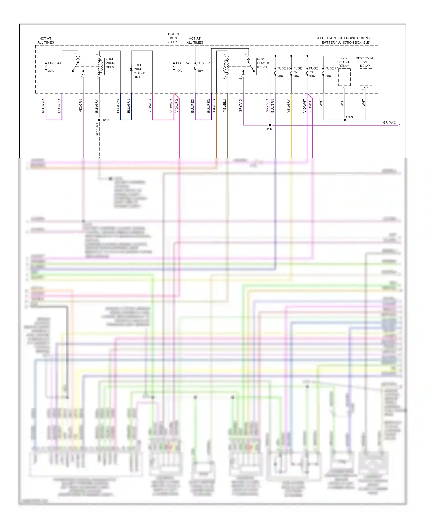 Ford Econoline E250  (1997-2012) blu/grn wiring diagram  (7 of 32)