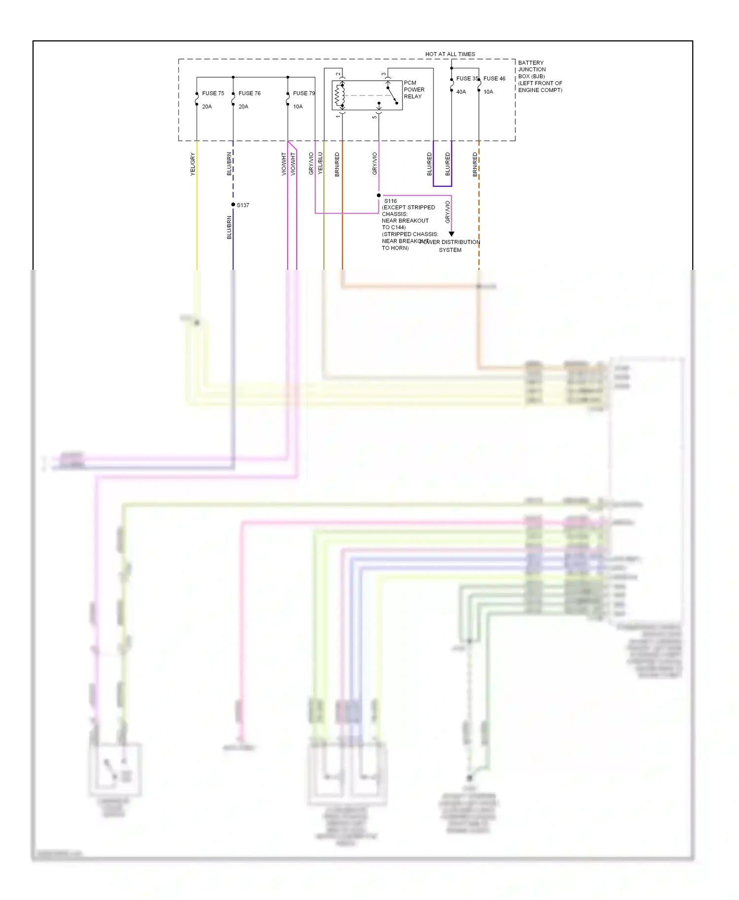 Ford Econoline E250  (1997-2012) blu/gry wiring diagram  (12 of 28)
