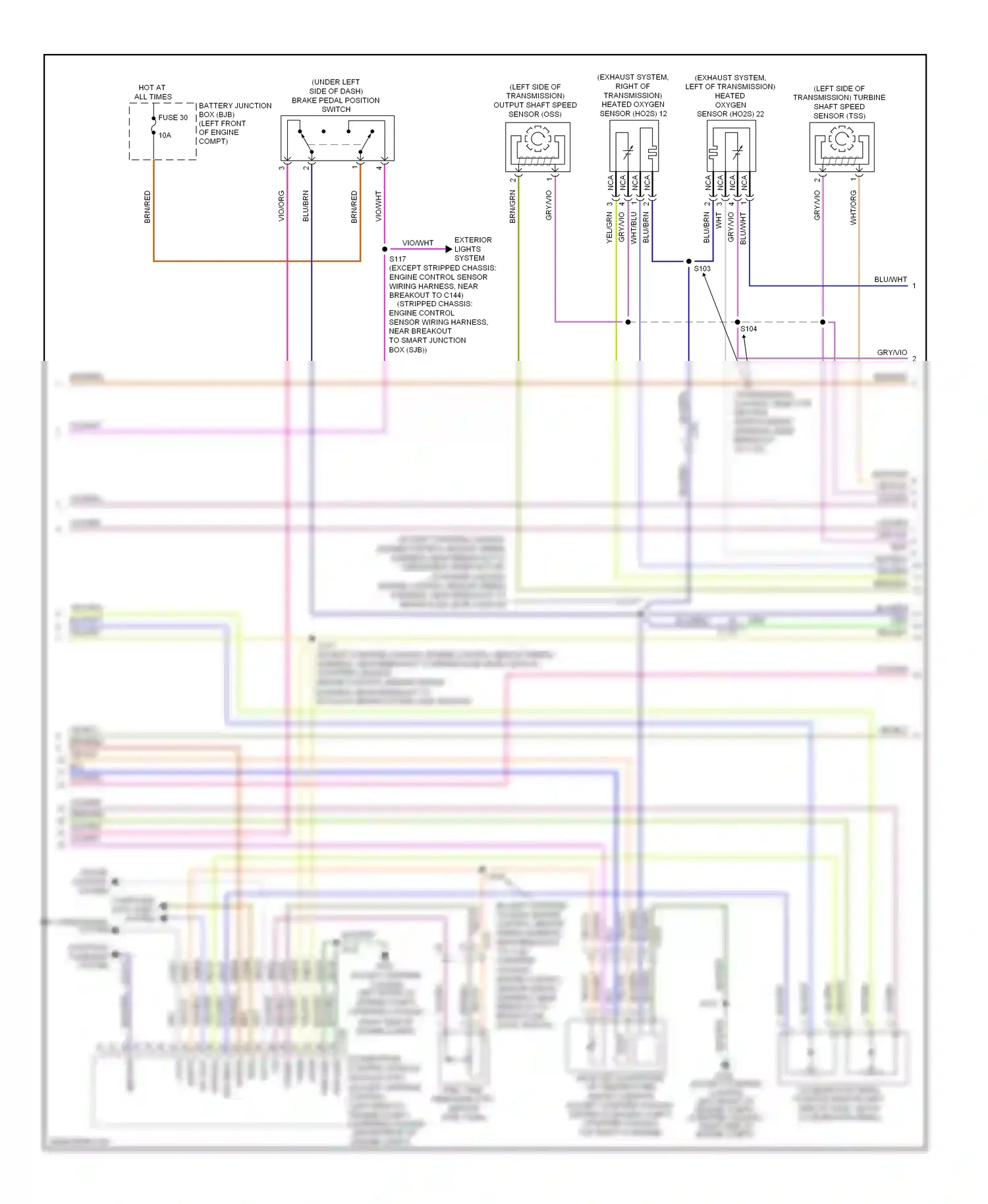 Ford Econoline E250  (1997-2012) blu/gry wiring diagram  (8 of 28)