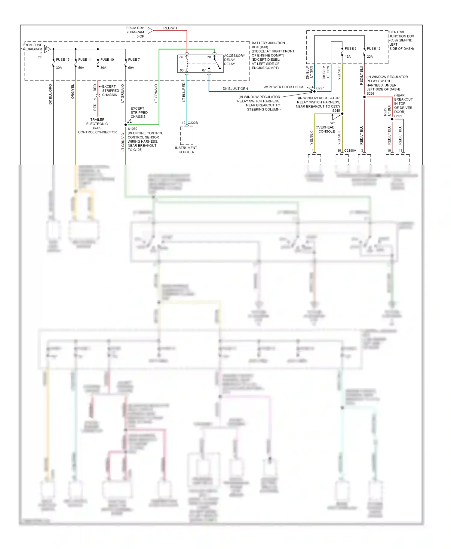 Ford Econoline E250  (1997-2012) daytime running lights module wiring diagram  (1 of 1)