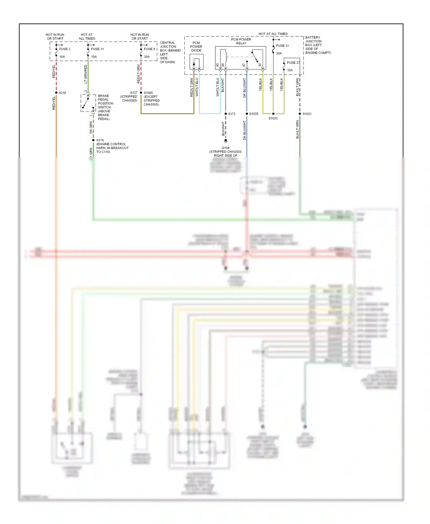 Ford Econoline E250  (1997-2012) engine controls system wiring diagram  (21 of 28)