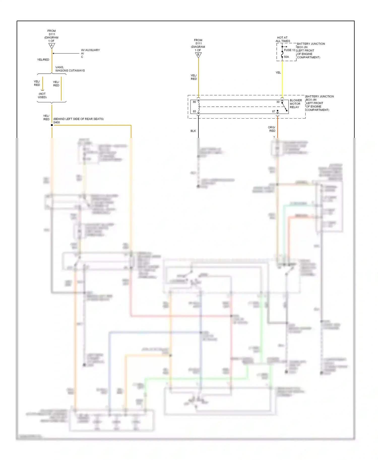 Ford Econoline E250  (1997-2012) front function selector switch assembly mh ml high low wiring diagram  (1 of 1)