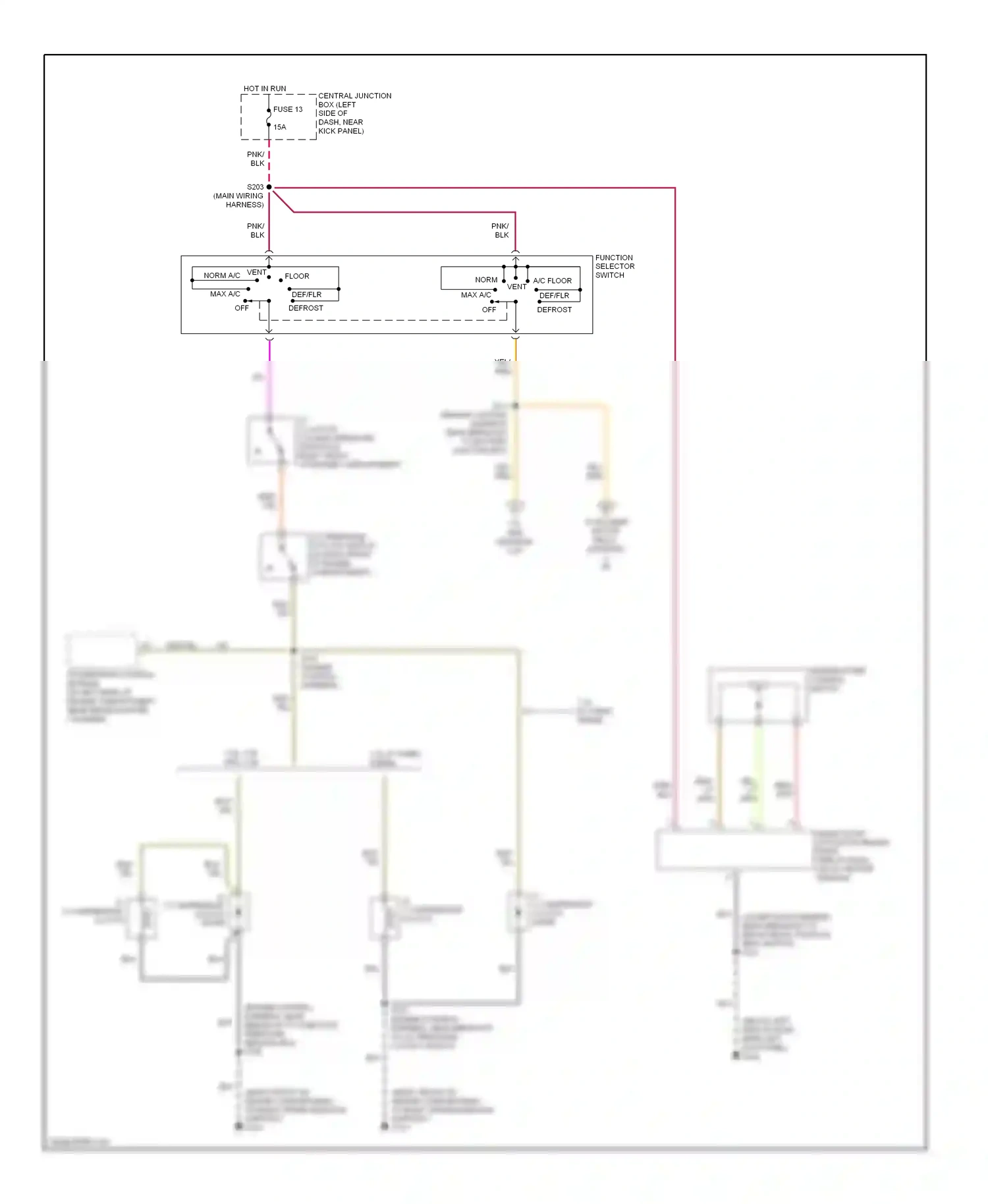 Ford Econoline E250  (1997-2012) function selector switch wiring diagram  (2 of 6)