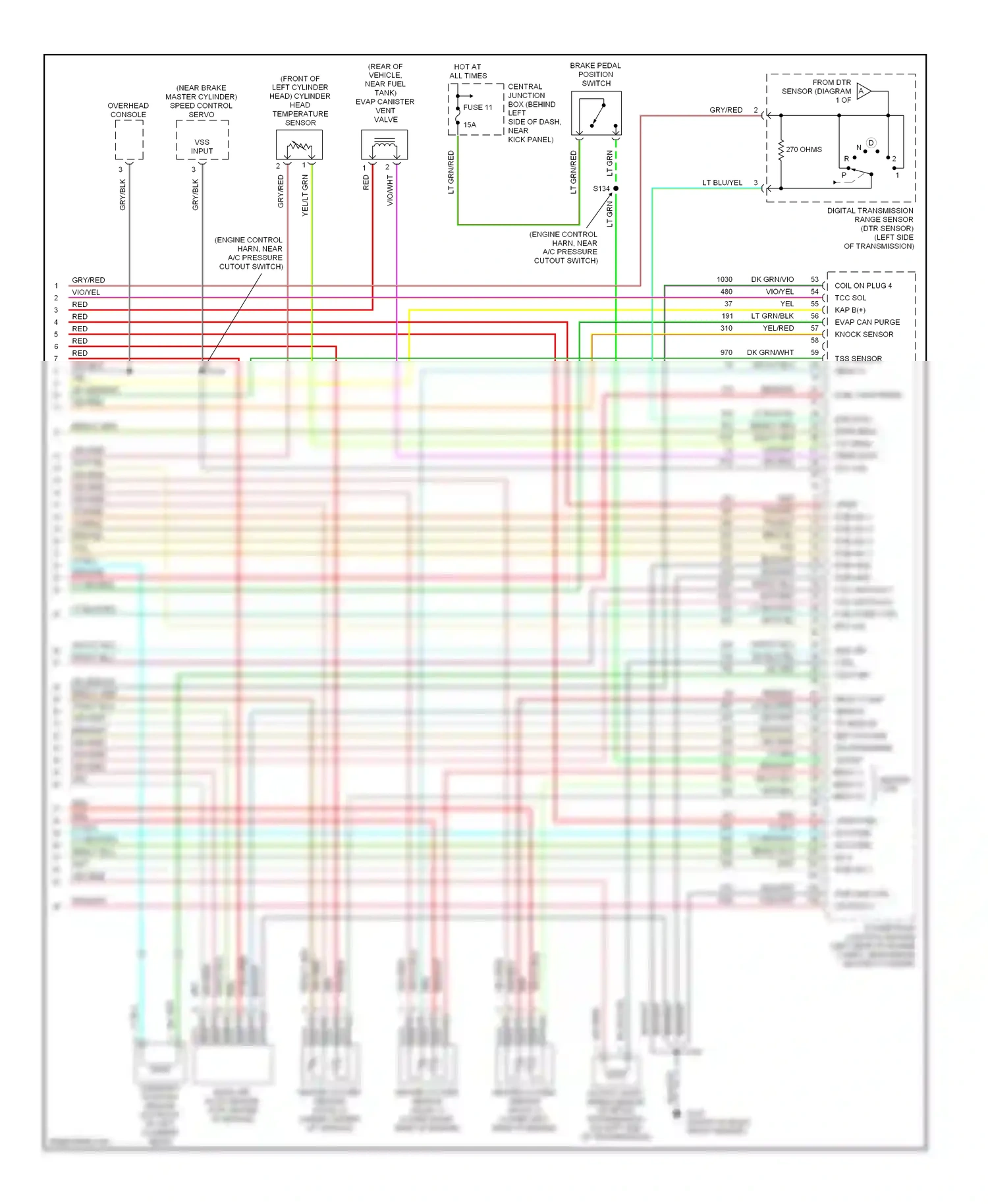 Ford Econoline E250  (1997-2012) idle air ctrl oss cmp wiring diagram  (1 of 1)