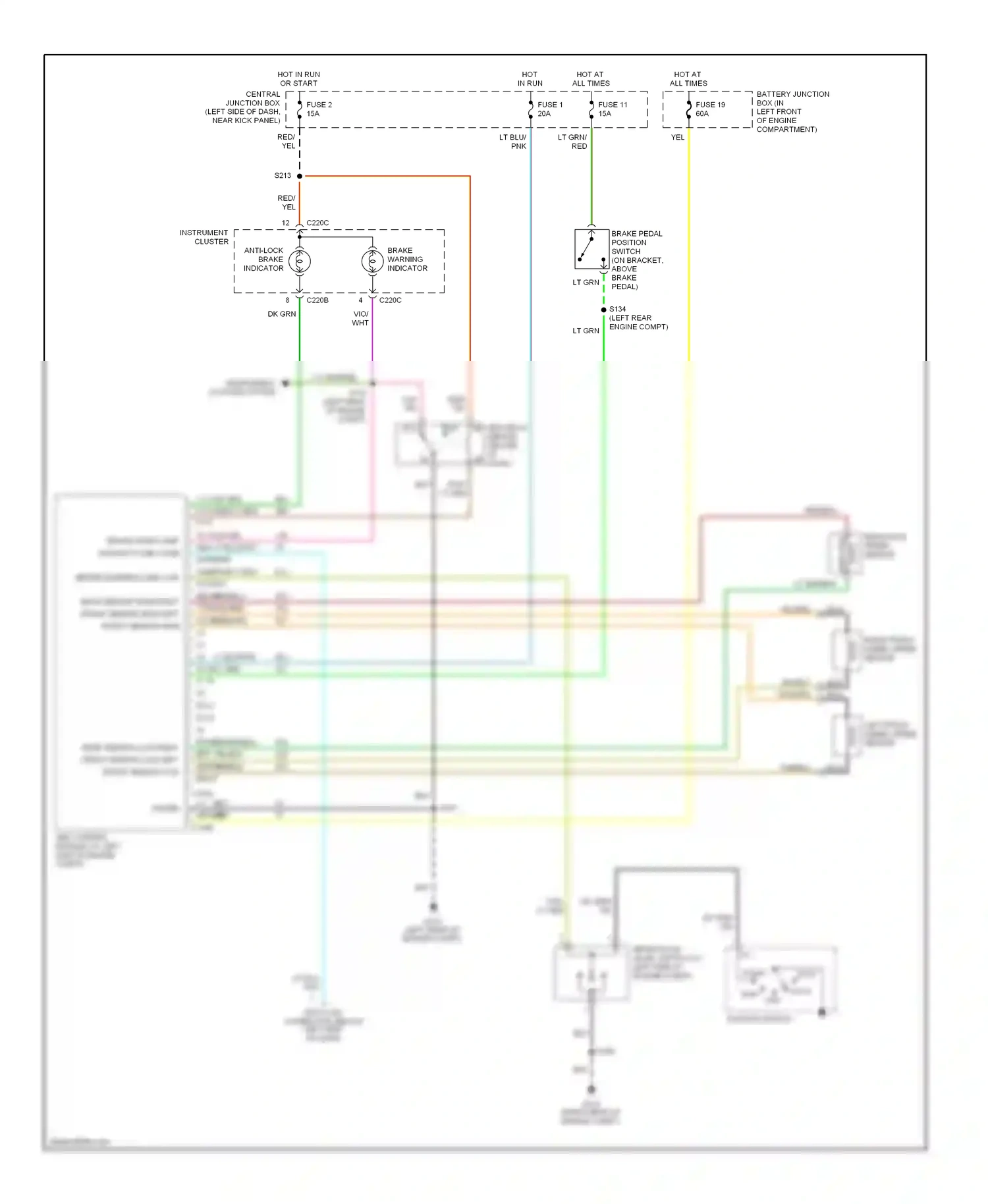 Ford Econoline E250  (1997-2012) ignition switch wiring diagram  (15 of 22)