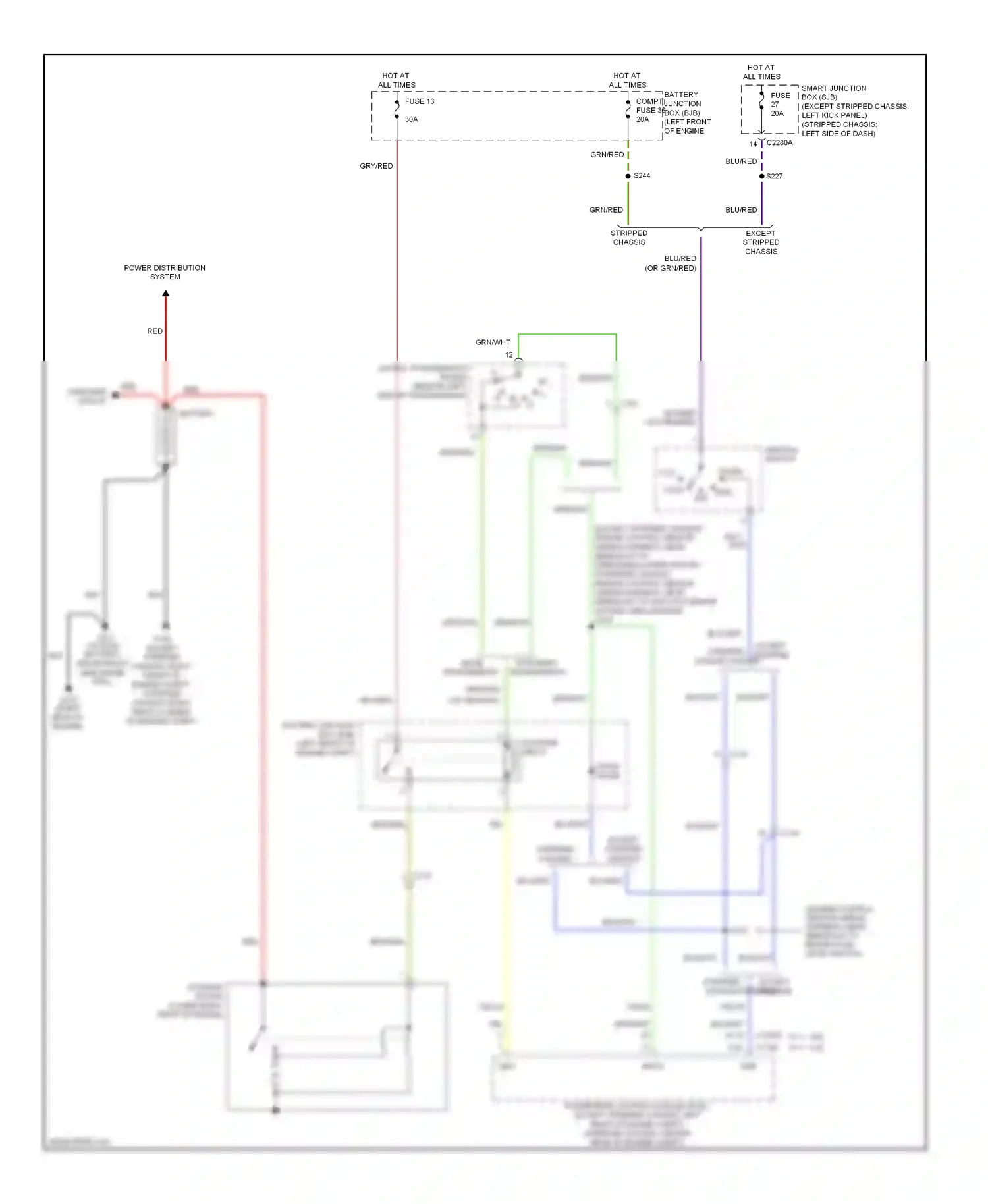 Ford Econoline E250  (1997-2012) ignition switch wiring diagram  (3 of 22)