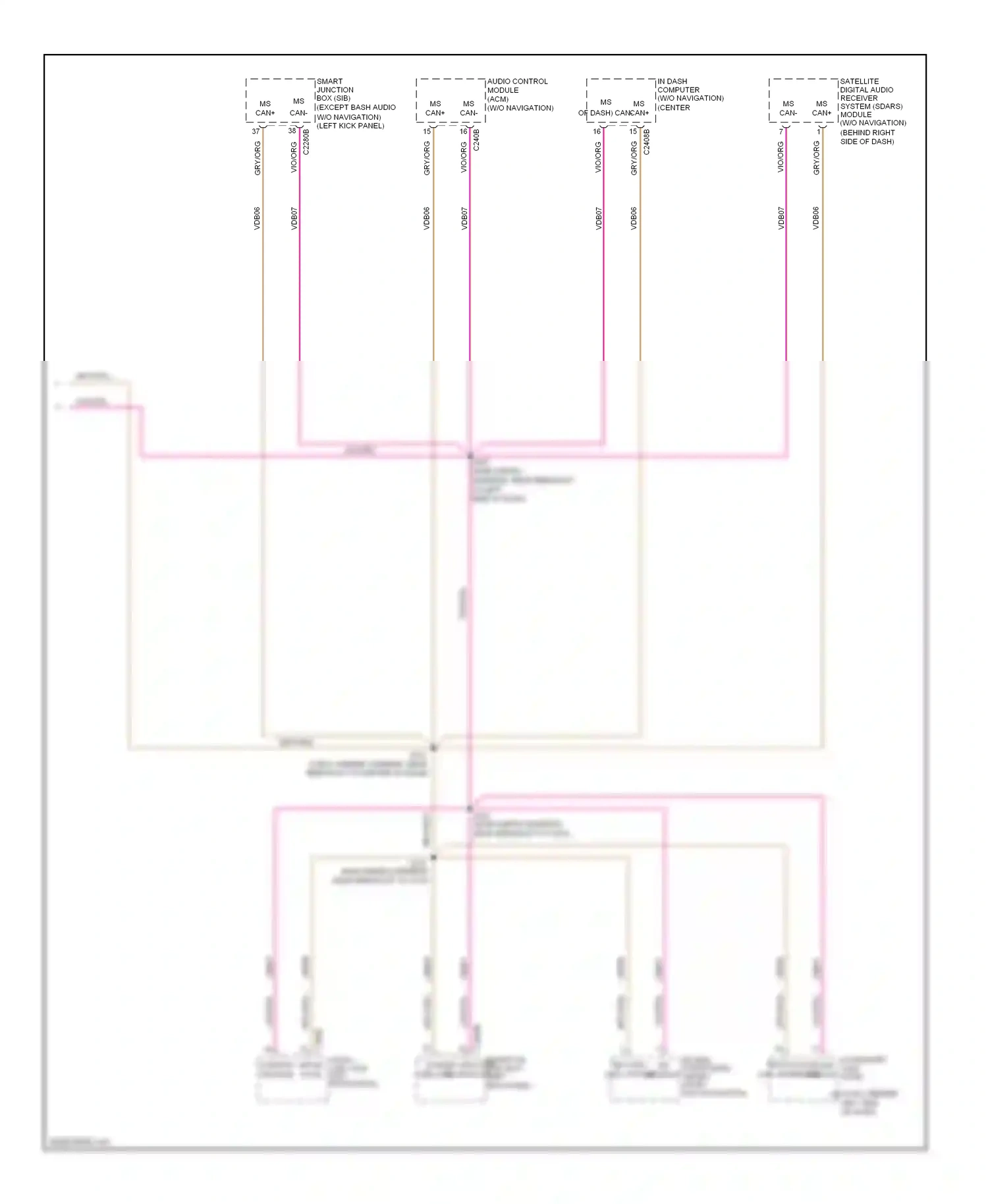 Ford Econoline E250  (1997-2012) in-dash computer wiring diagram  (1 of 3)