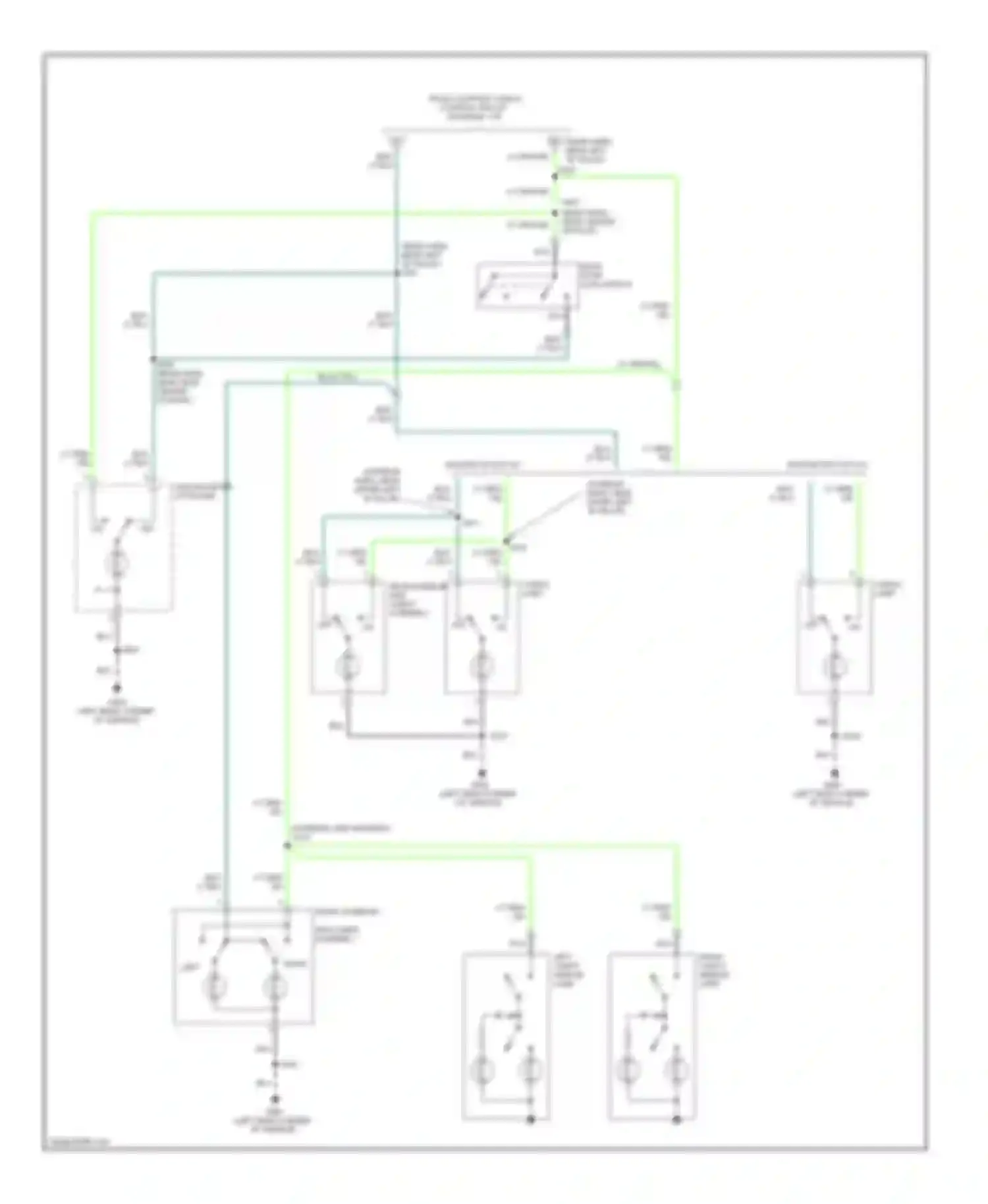Wiring diagram left vanity mirror lamp for Ford Econoline E250  (1997-2012) (2 of 4)