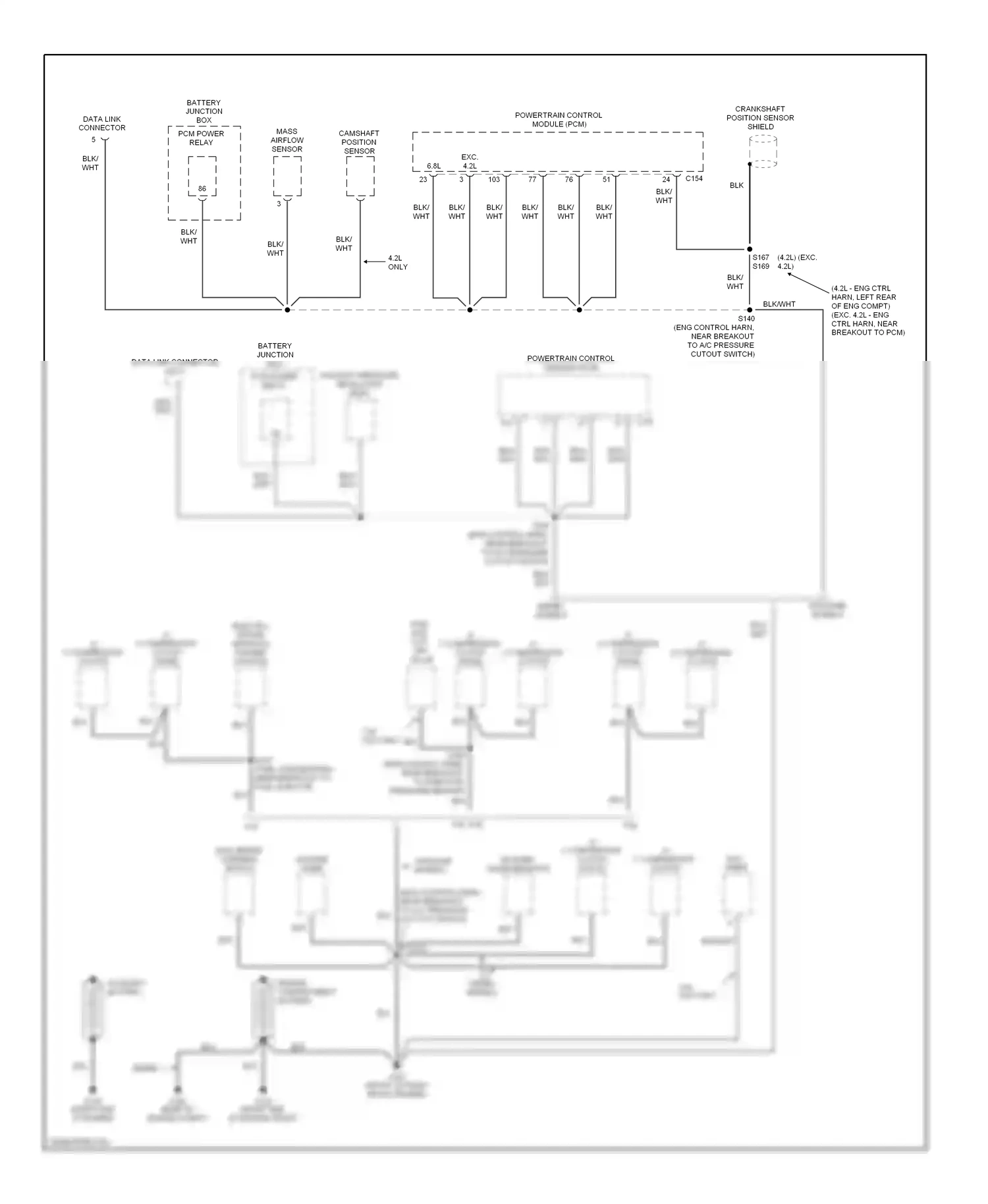 Ford Econoline E250  (1997-2012) mass airflow sensor wiring diagram  (1 of 1)