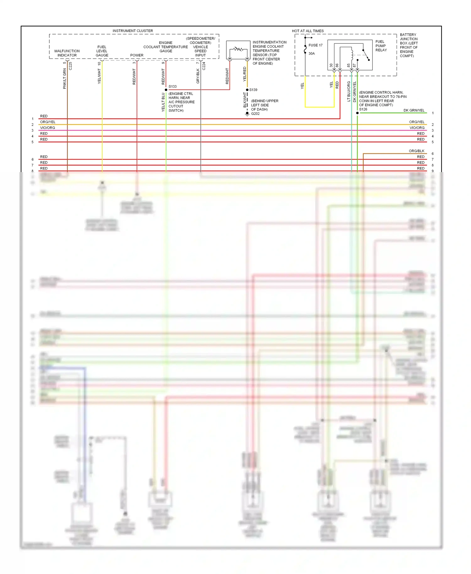 Ford Econoline E250  (1997-2012) misfire sensor shield wiring diagram  (1 of 1)