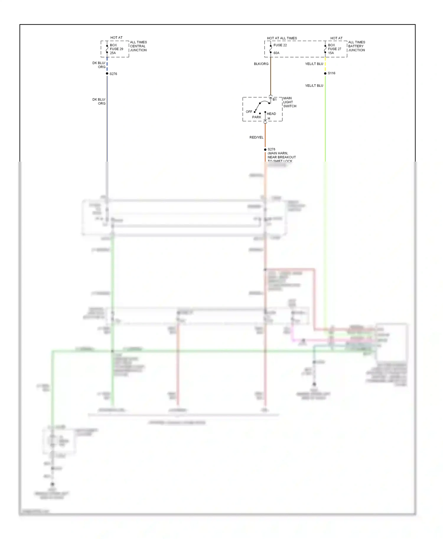 Ford Econoline E250  (1997-2012) multi- function switch dimmer wiring diagram  (2 of 4)