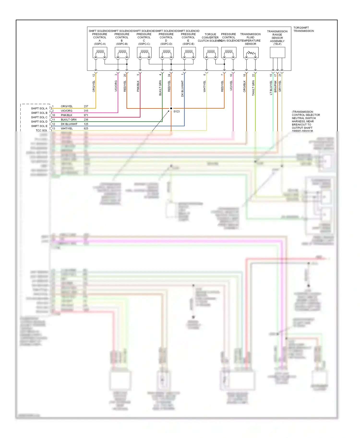 Ford Econoline E250  (1997-2012) org/lt blu wiring diagram  (15 of 22)