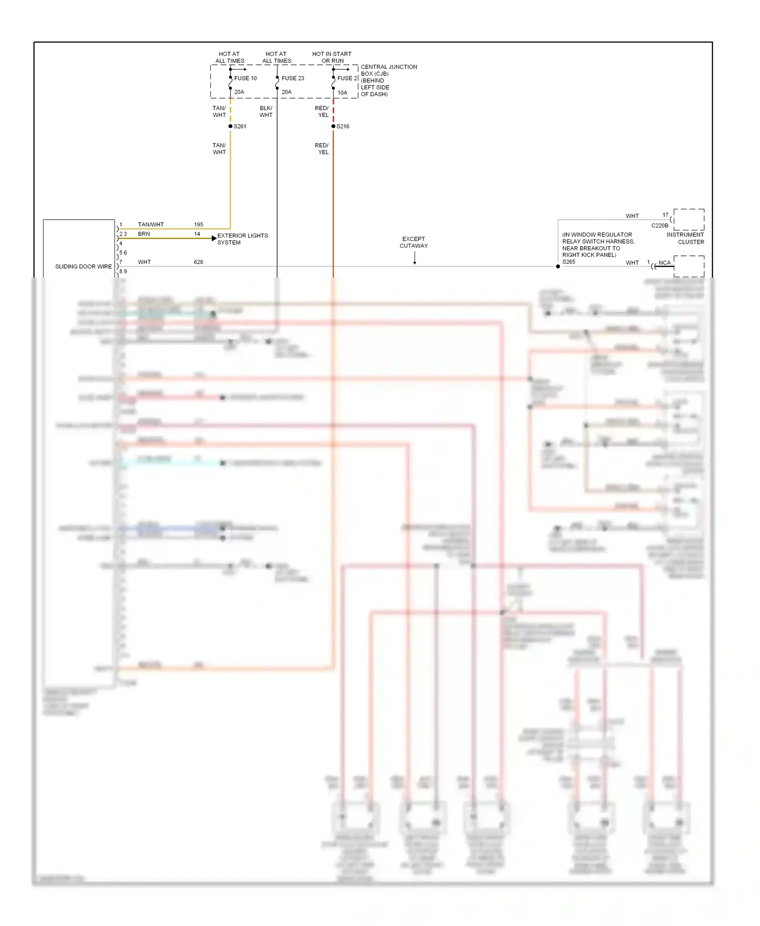 Ford Econoline E250  (1997-2012) red wiring diagram  (160 of 220)
