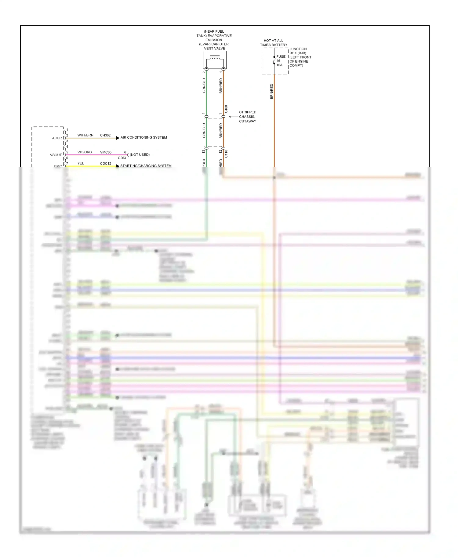 Ford Econoline E250  (1997-2012) starting/charging system wiring diagram  (1 of 3)