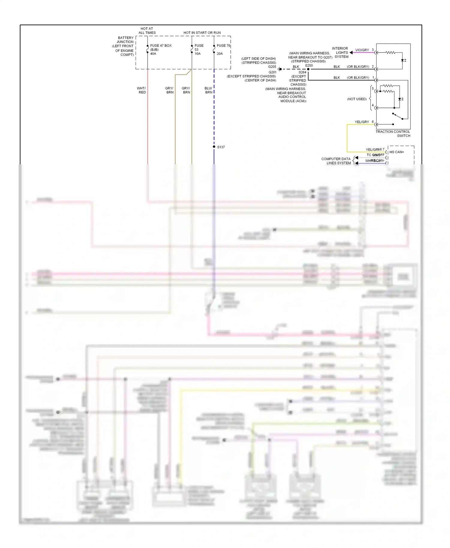Ford Econoline E250  (1997-2012) wht/blu wiring diagram  (13 of 34)