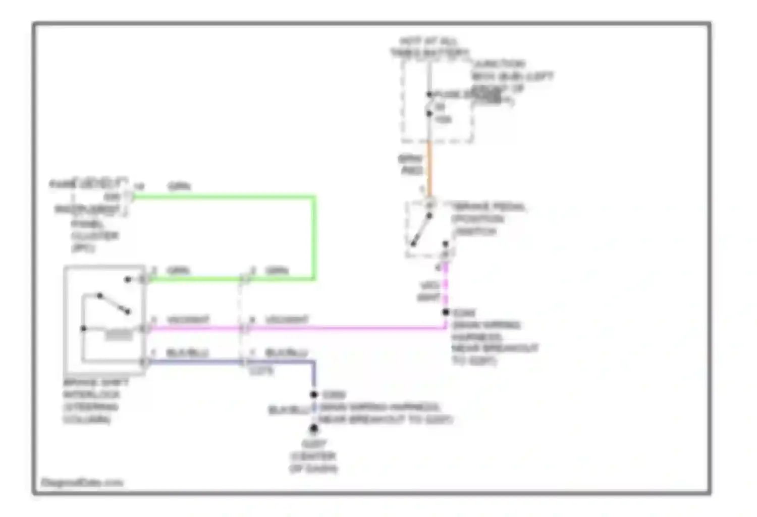 Econoline E350 Super Duty Ford  (1999-2012): Shift interlock circuit, with stripped chassis