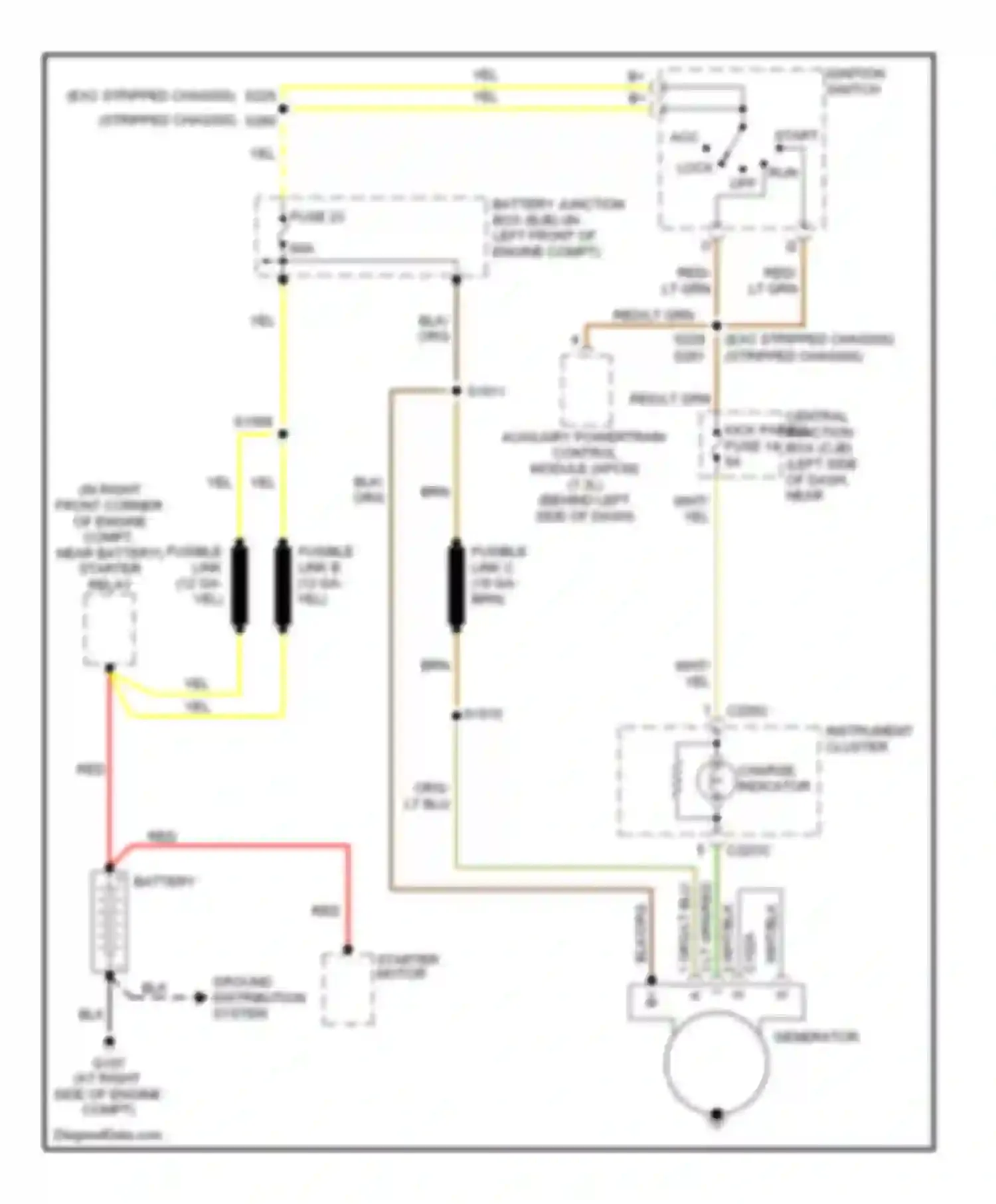 Econoline E350 Super Duty Ford  (1999-2012): 5.4l cng, charging circuit, without dual generators