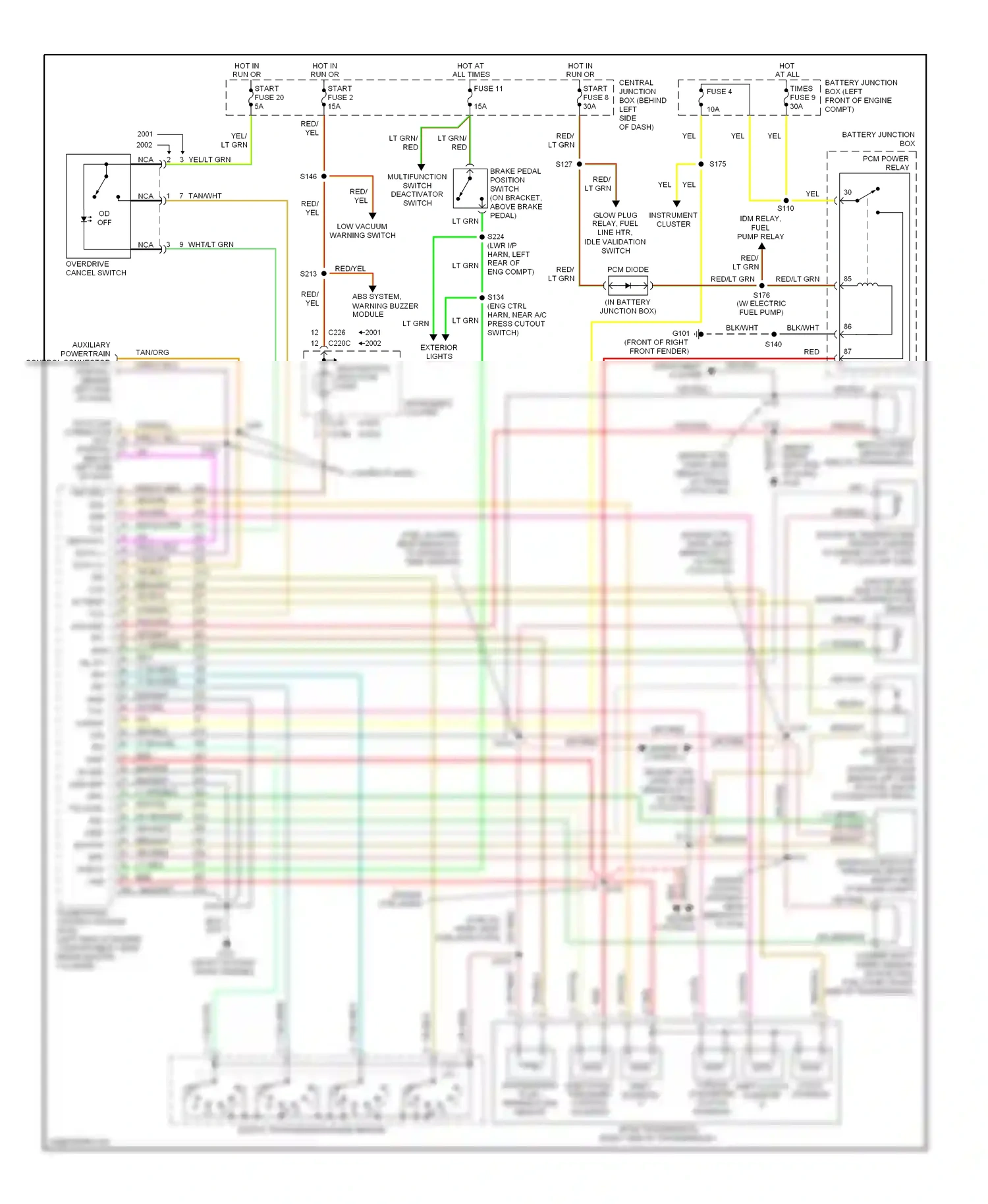 Ford Econoline E350 Super Duty  (1999-2012) abs system, warning buzzer module wiring diagram  (9 of 11)