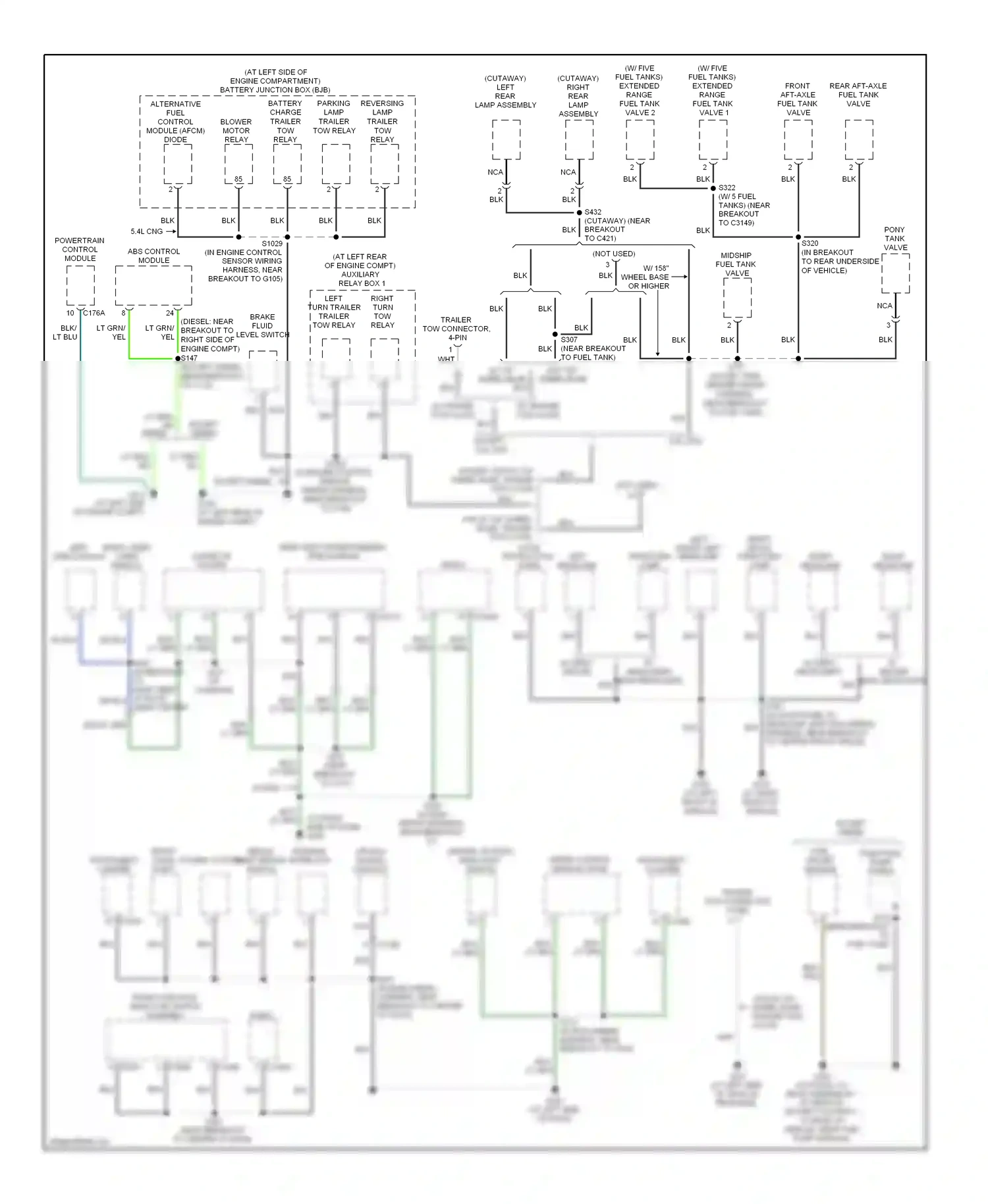 Ford Econoline E350 Super Duty  (1999-2012) front function selector switch assembly wiring diagram  (1 of 3)