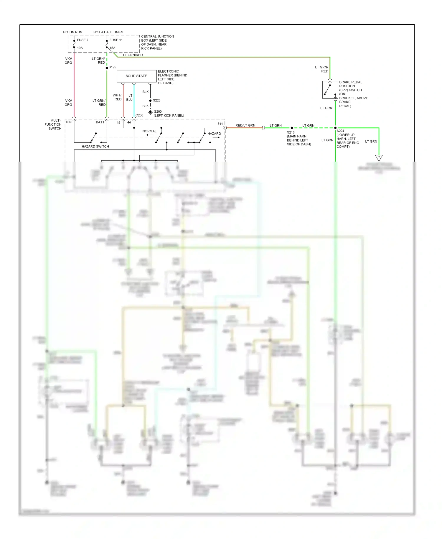 Ford Econoline E350 Super Duty  (1999-2012) multi- function switch ign wiring diagram  (1 of 1)