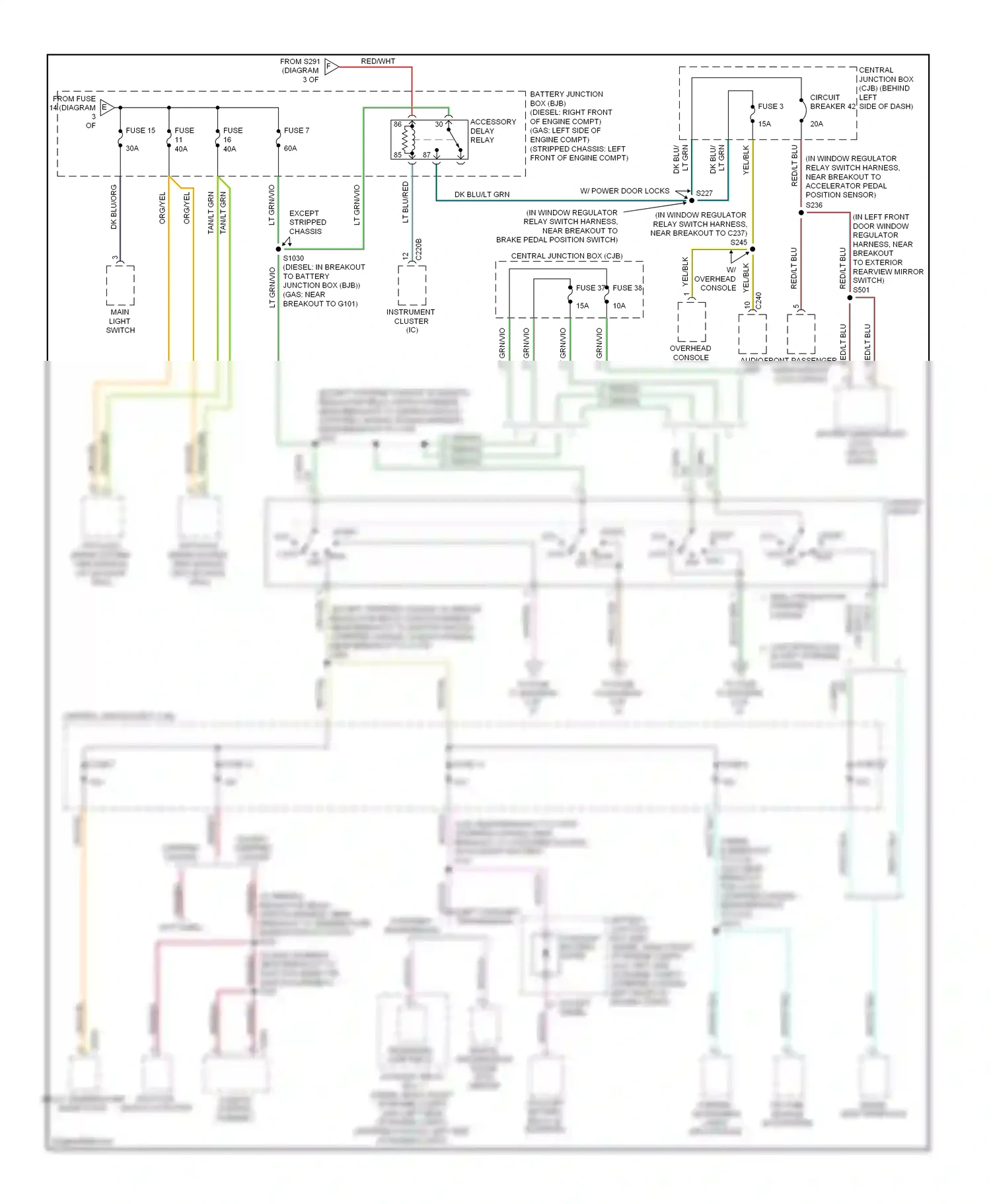 Ford Econoline E350 Super Duty  (1999-2012) multi- temperature function blend door switch actuator wiring diagram  (1 of 1)