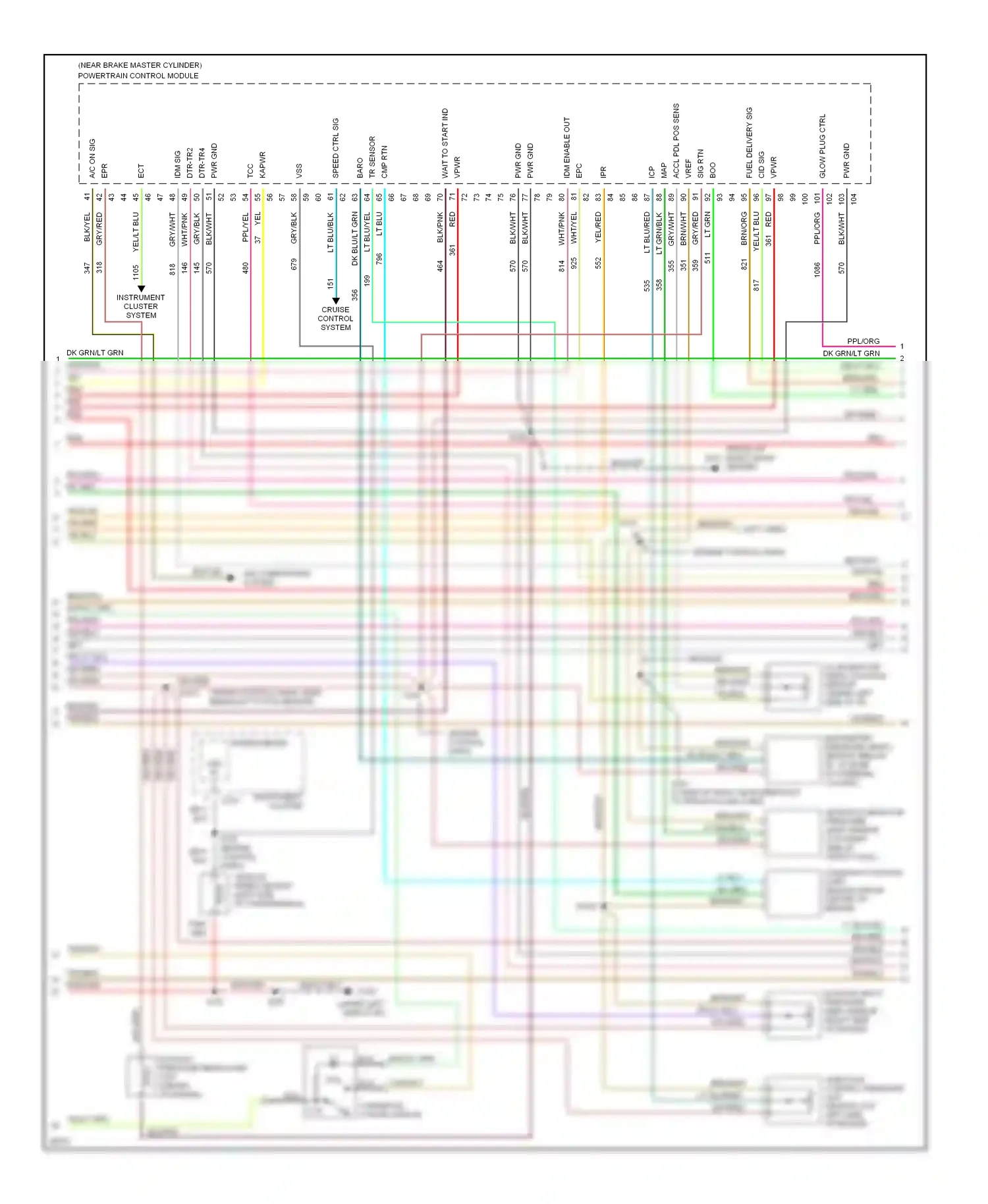 Ford Econoline E350  (1997-1998) cmp rtn wiring diagram  (1 of 3)
