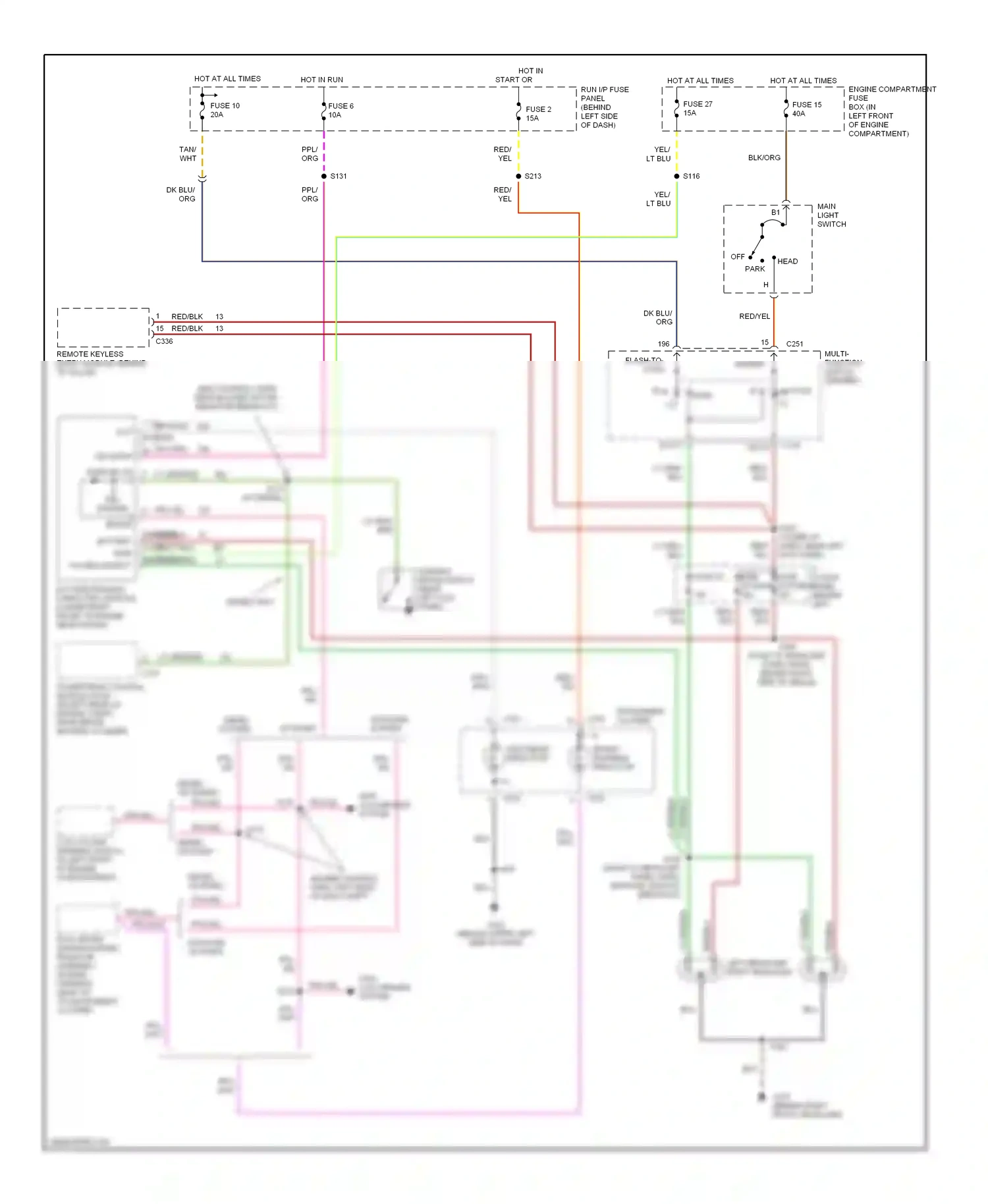 Ford Econoline E350  (1997-1998) ign input wiring diagram  (1 of 1)