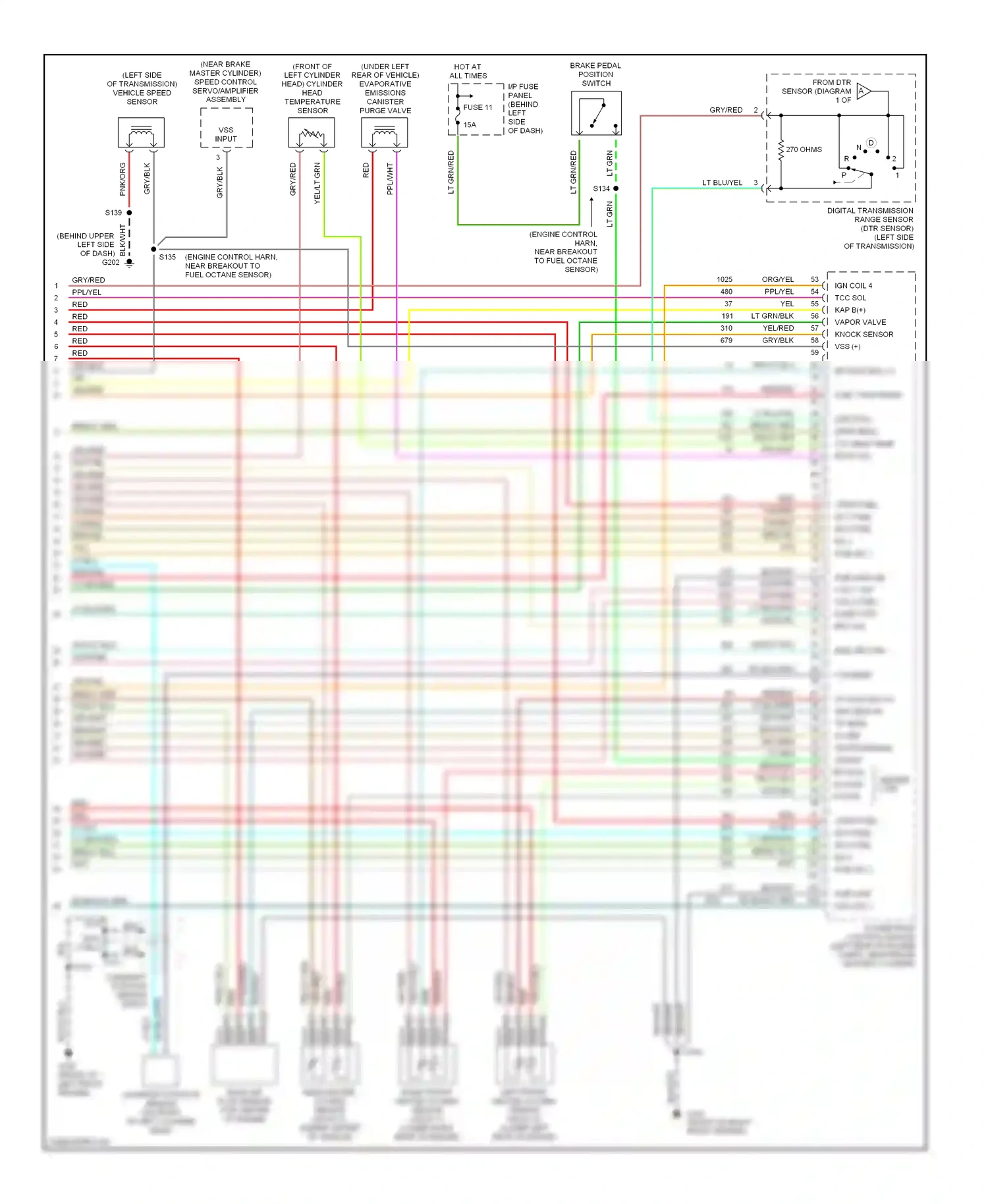 Ford Econoline E350  (1997-1998) vss input wiring diagram  (2 of 3)