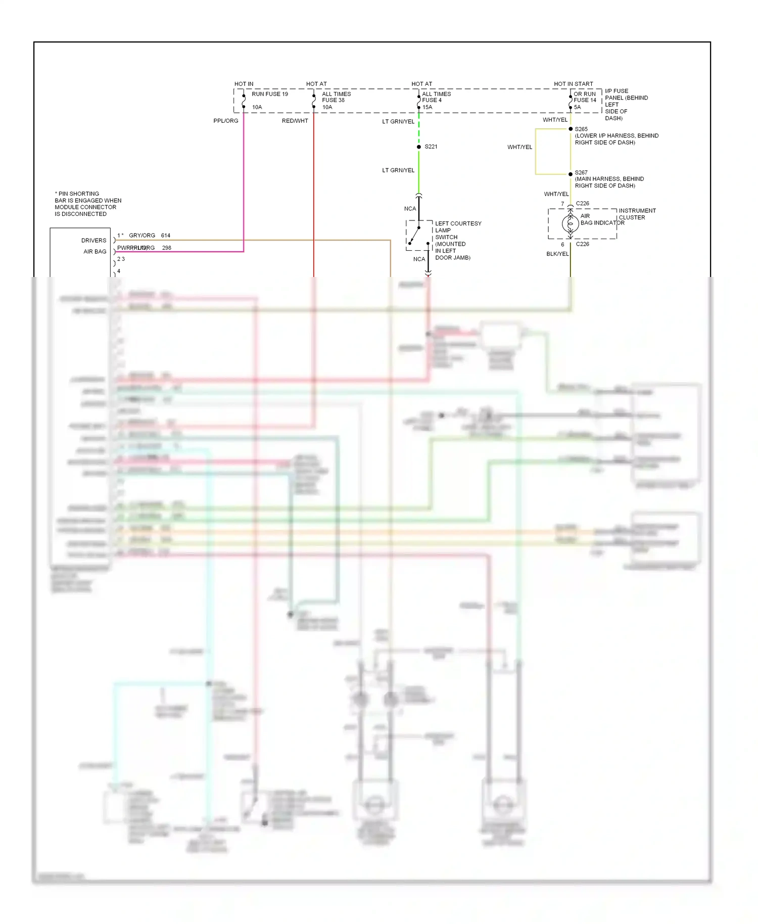 Ford Econoline E350  (1997-1998) warning buzzer module wiring diagram  (4 of 4)