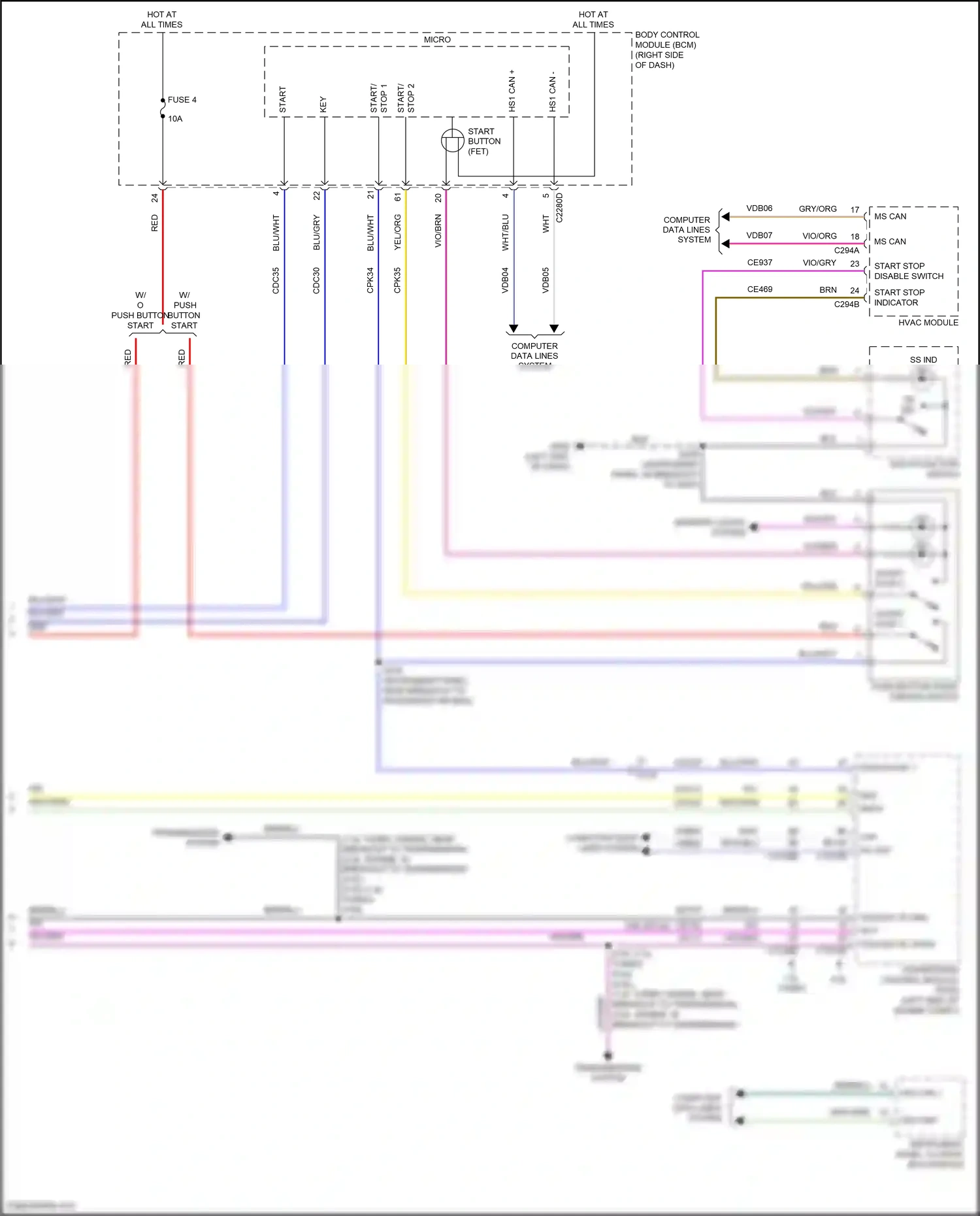 Ford EcoSport II facelift (2017-2024) multi- function switch wiring diagram  (8 of 9)