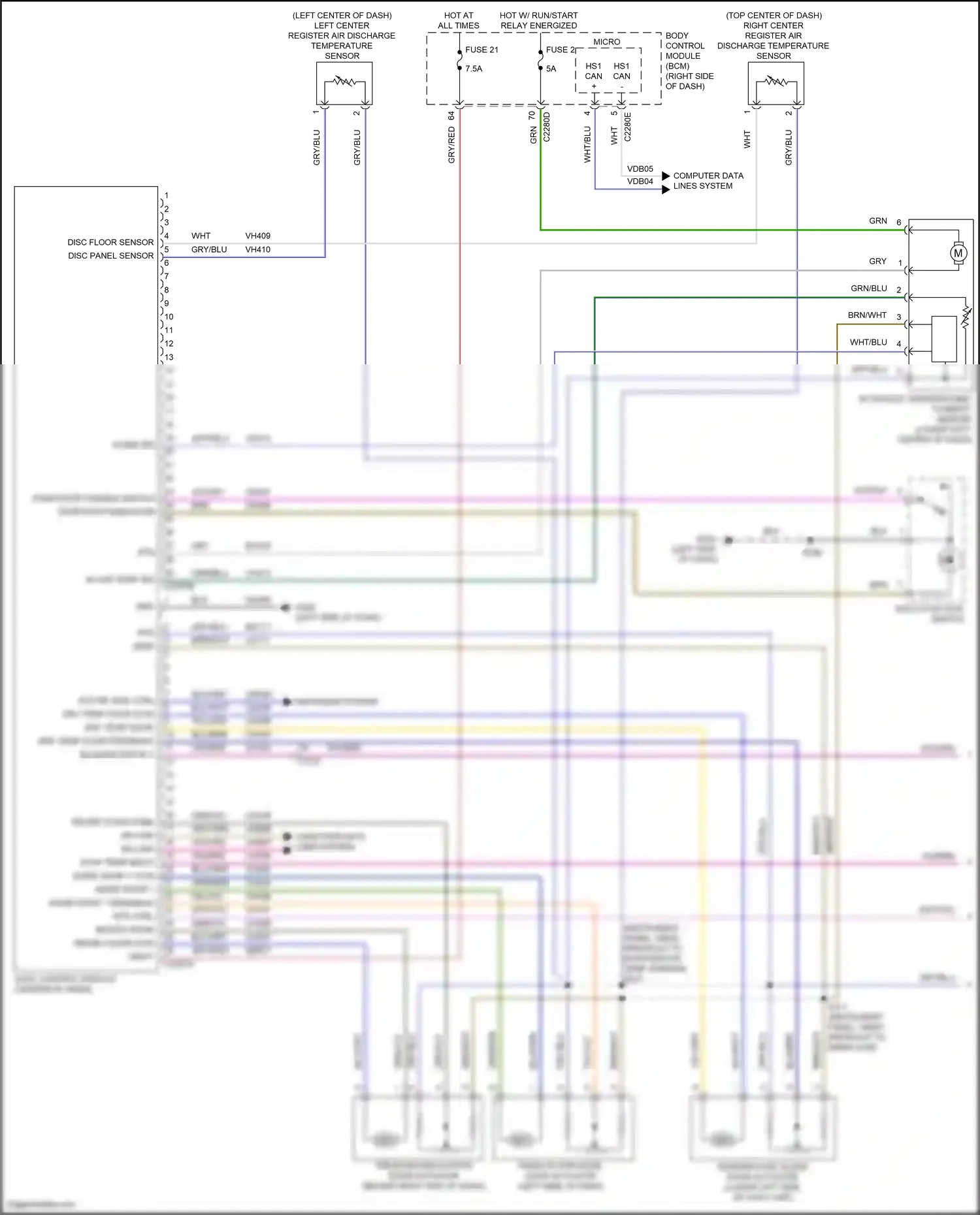 Ford EcoSport II facelift (2017-2024) multi- function switch wiring diagram  (7 of 9)