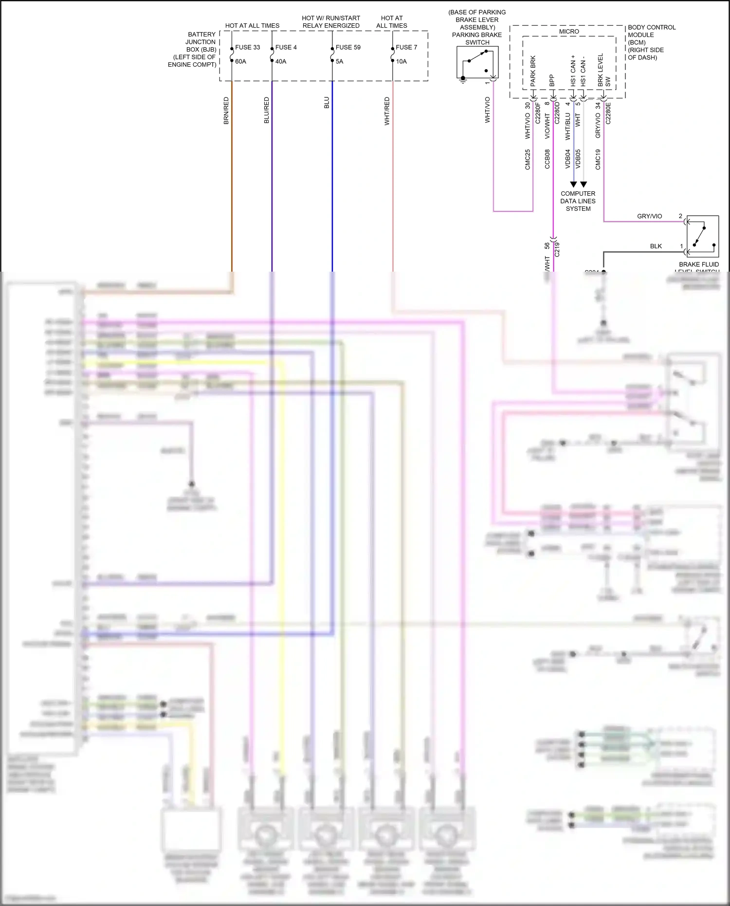 Ford EcoSport II facelift (2017-2024) multi- function switch wiring diagram  (1 of 9)
