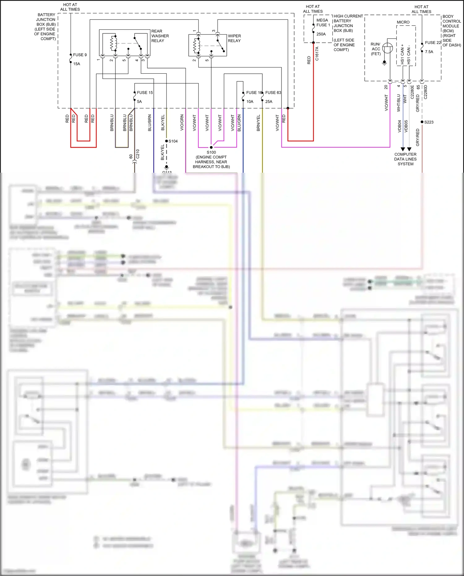 Ford EcoSport II facelift (2017-2024) multi- function wiring diagram  (1 of 1)