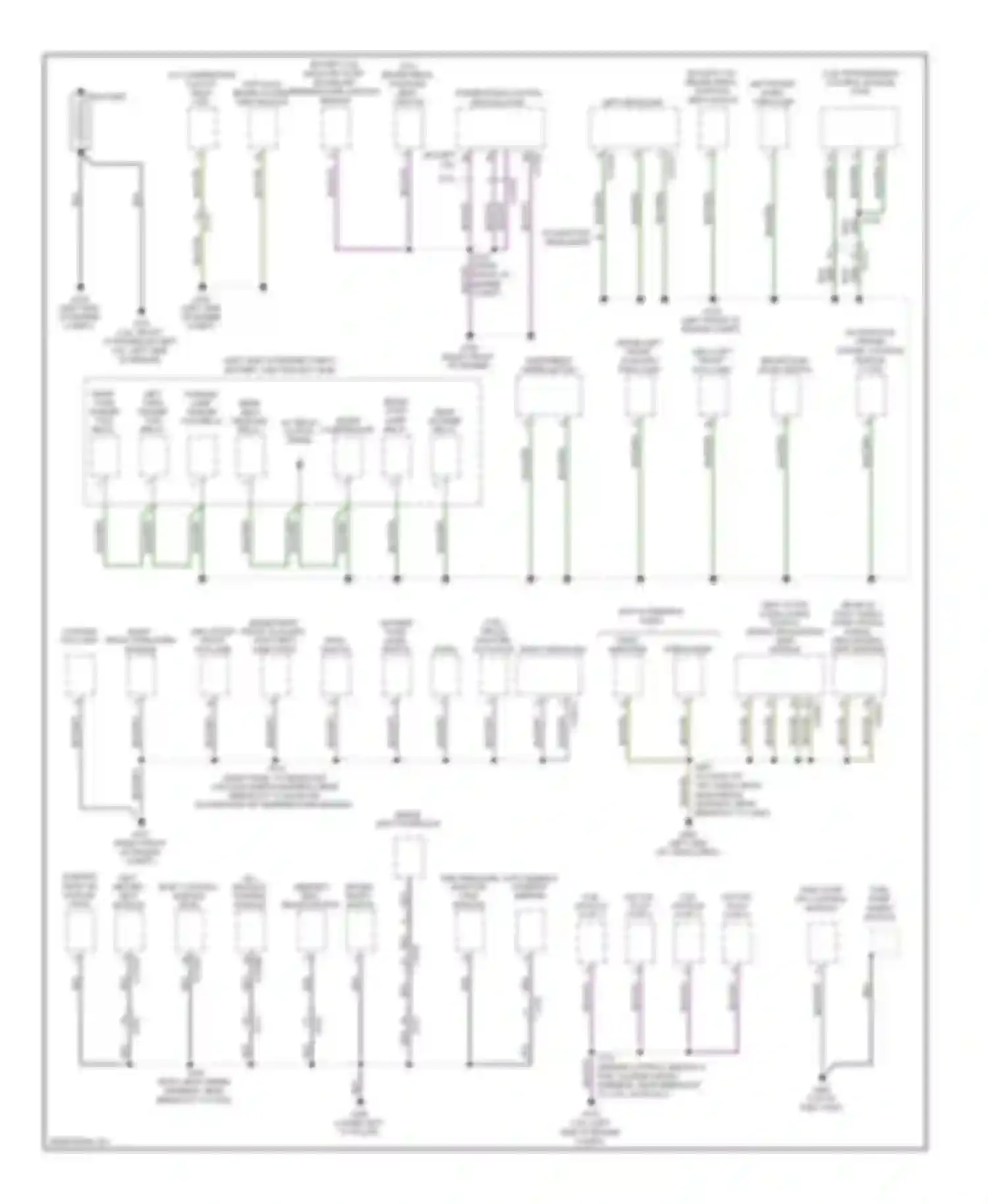 Edge Ford I facelift (2010-2014): Ground distribution circuit (1 of 4)