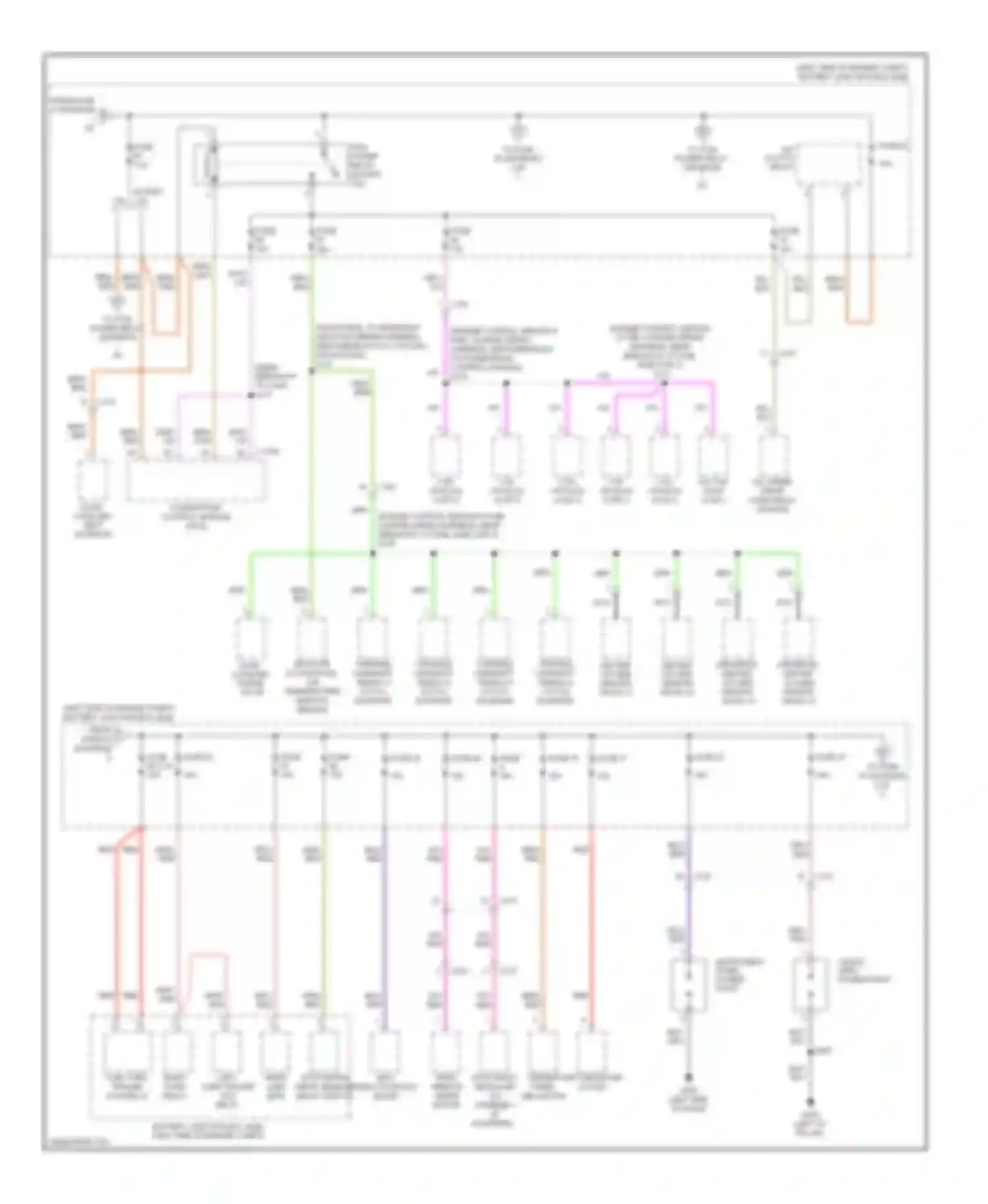 Edge Ford I facelift (2010-2014): Power distribution circuit (2 of 7)