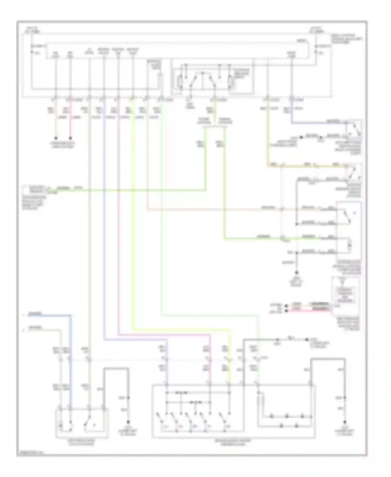 Edge Ford I facelift (2010-2014): Power door locks circuit, without intelligent access (2 of 2)