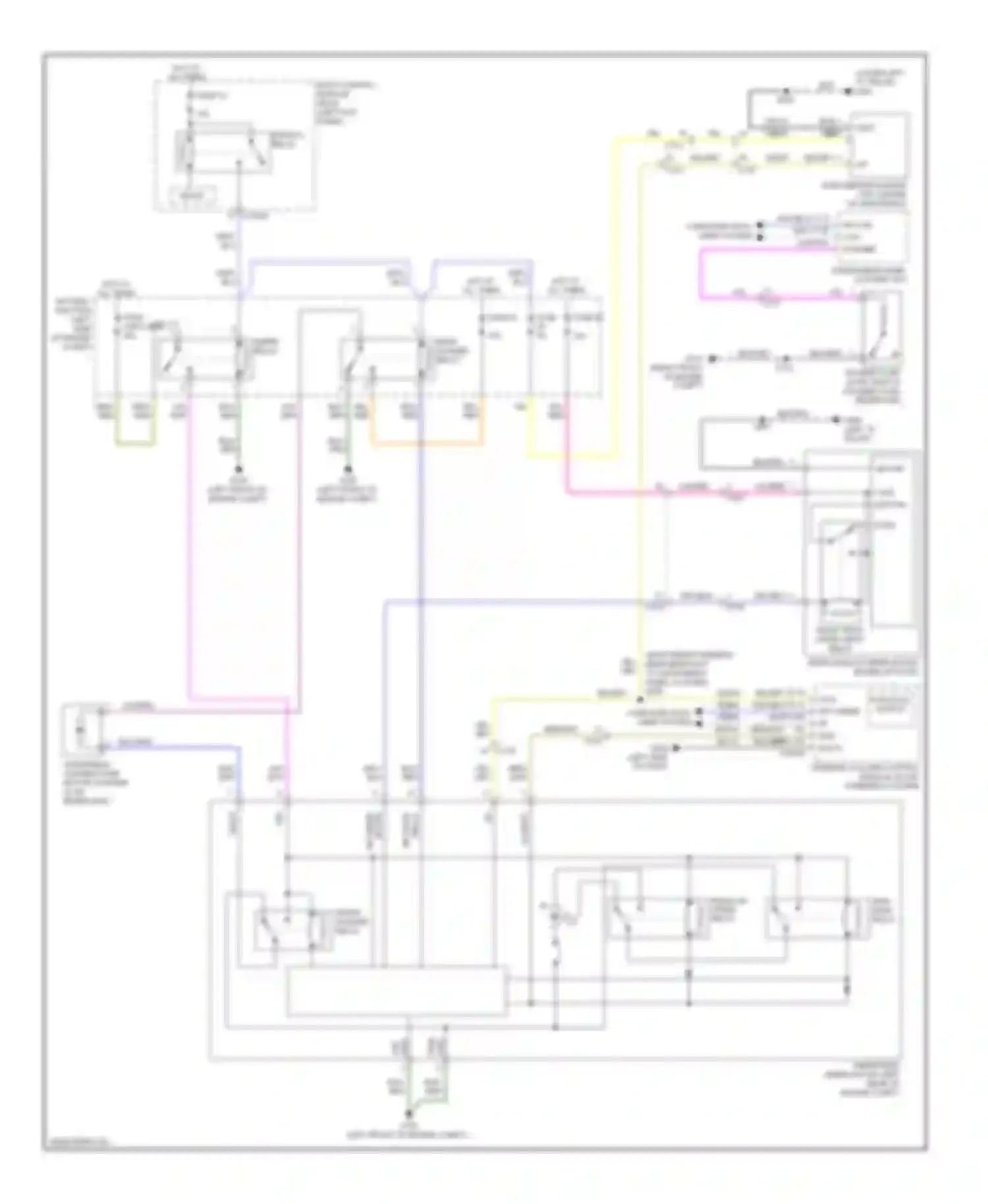 Edge Ford I facelift (2010-2014): Wiper/washer circuit