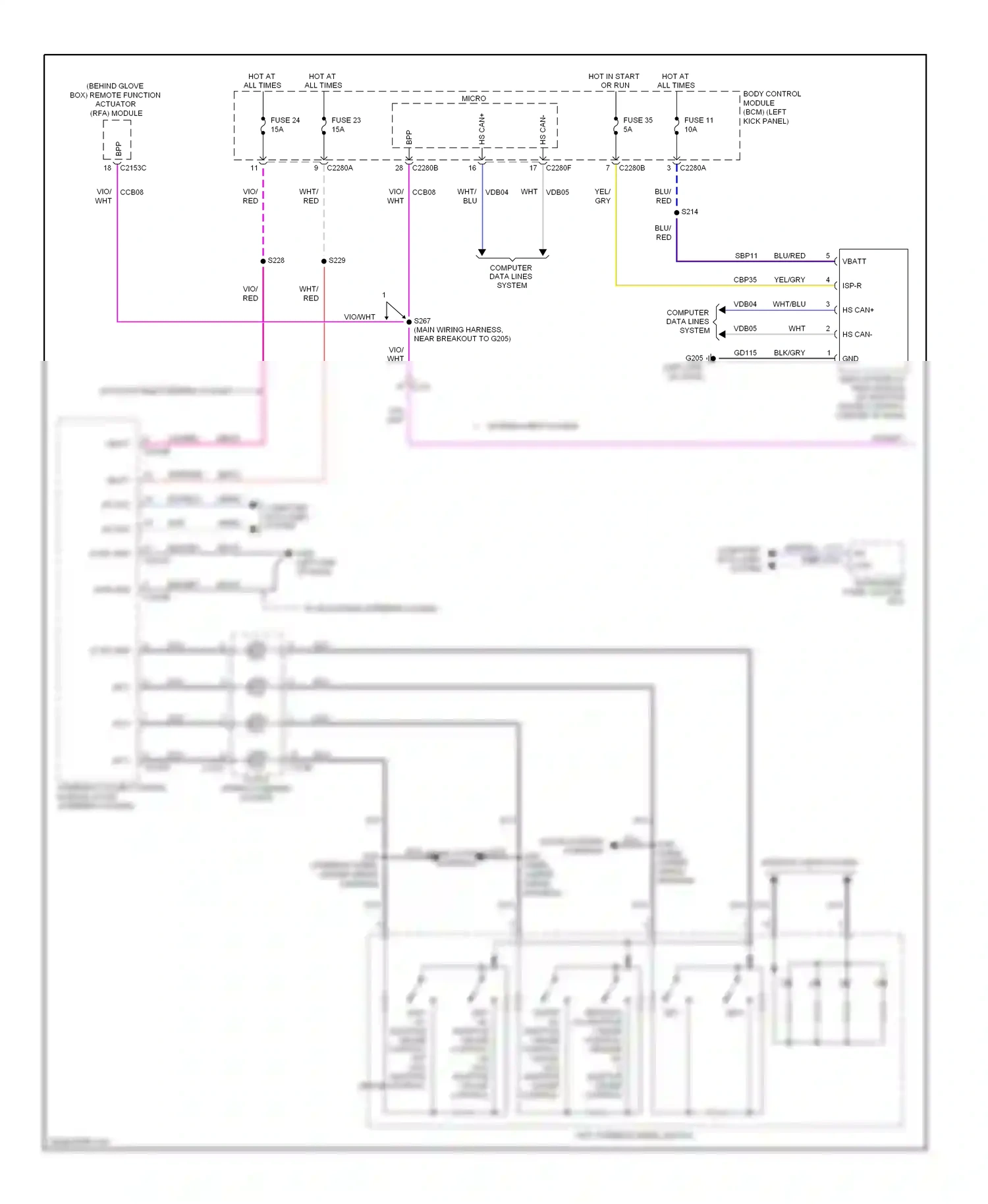 Wiring diagram blu for Ford Edge I facelift (2010-2014) (17 of 65)