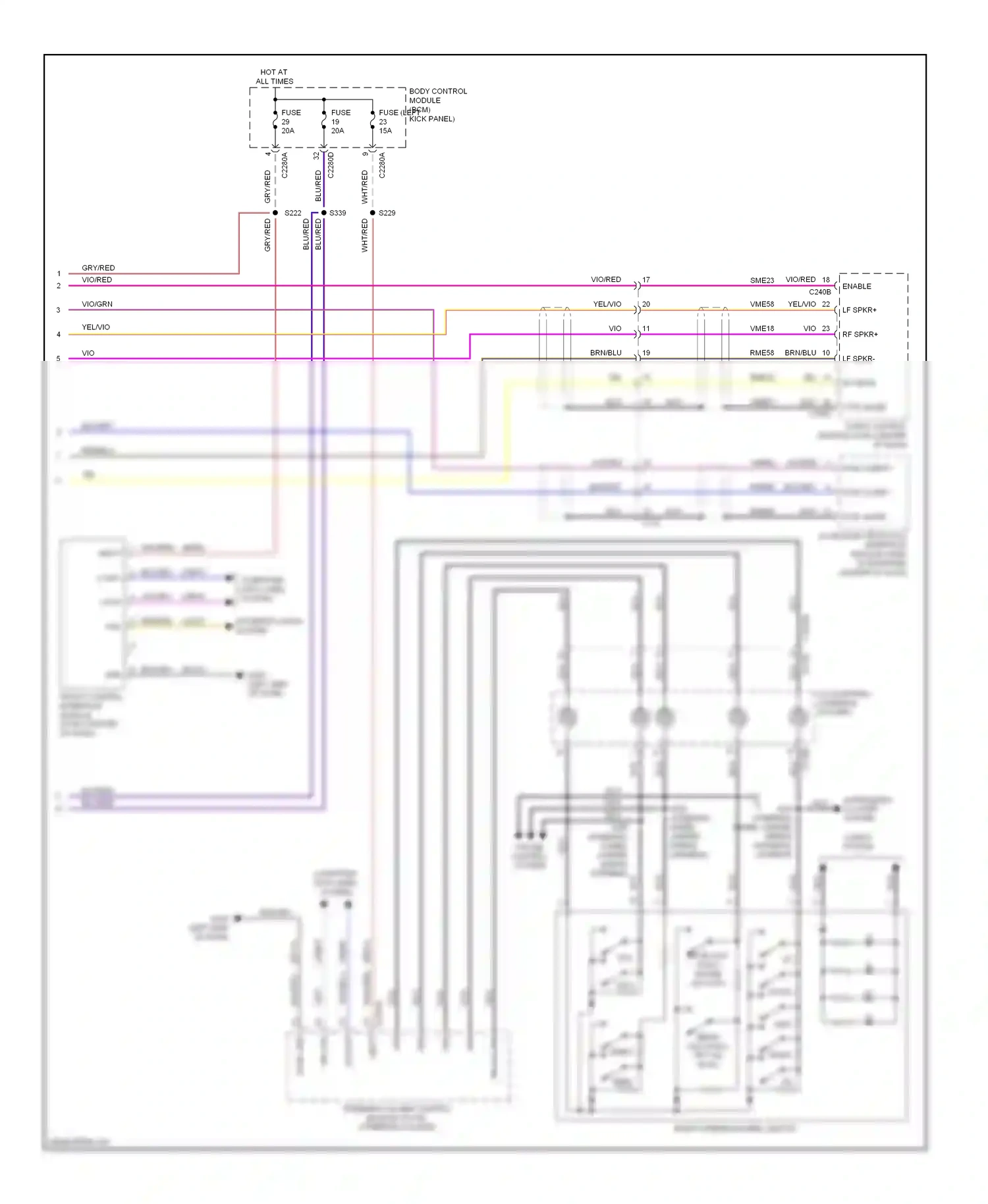 Wiring diagram blu/gry for Ford Edge I facelift (2010-2014) (46 of 53)