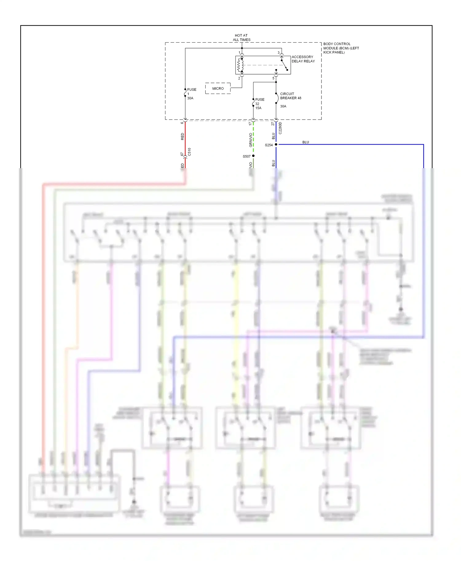 Wiring diagram blu/org for Ford Edge I facelift (2010-2014) (27 of 35)