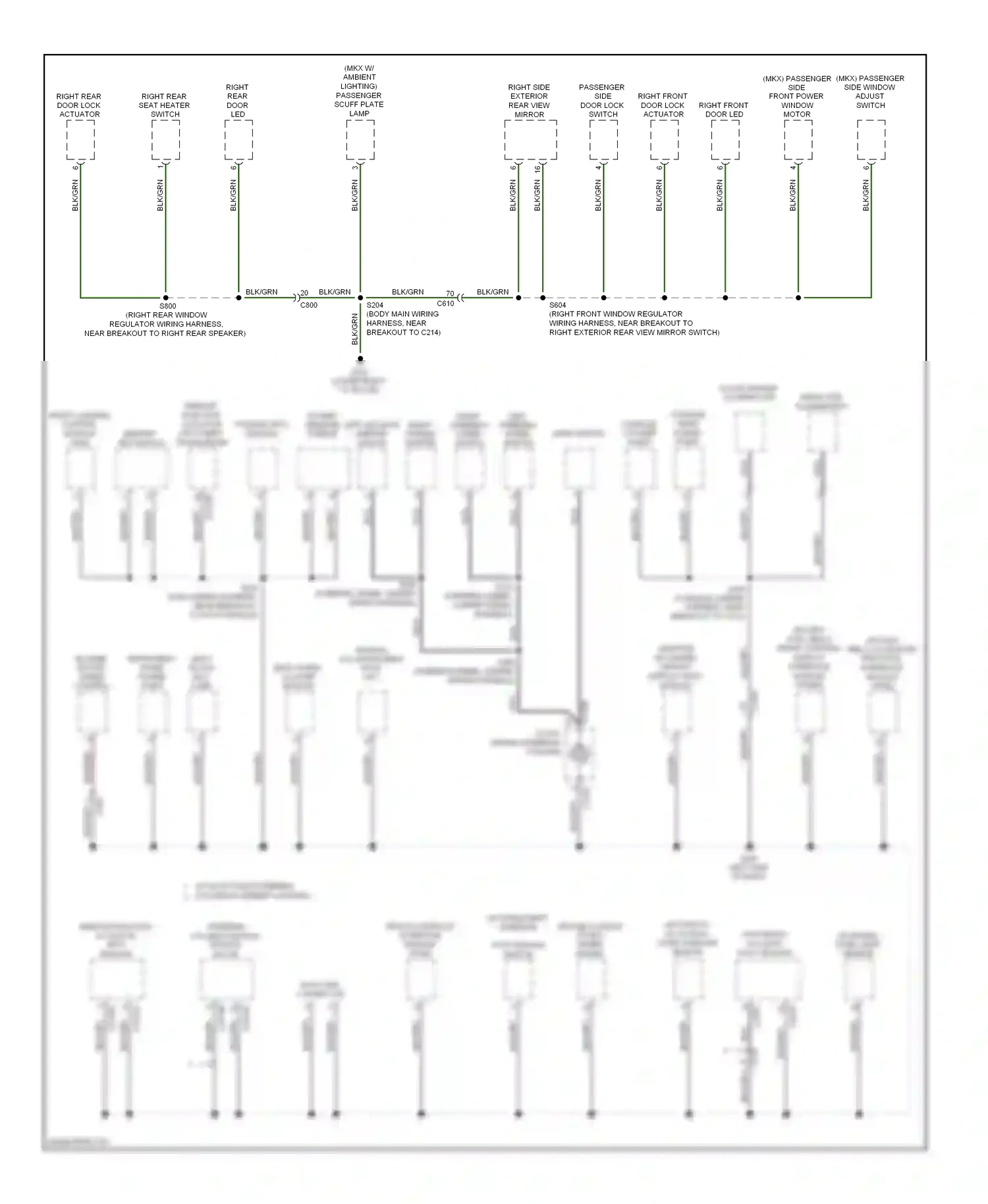 Ford Edge I facelift (2010-2014) clock spring (steering column) wiring diagram  (2 of 5)