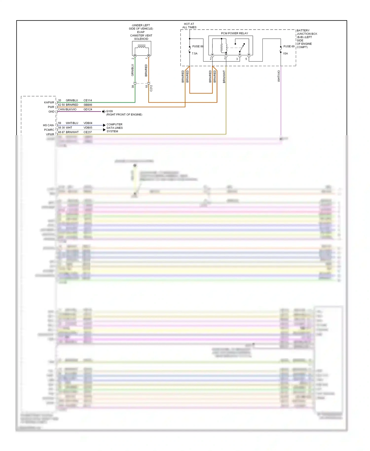 Wiring diagram computer data lines system for Ford Edge I facelift (2010-2014) (62 of 71)